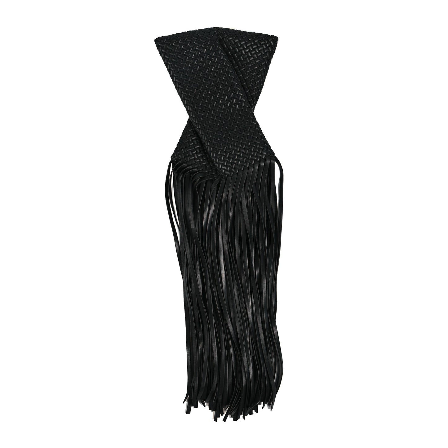 Nappa Intrecciato The Fringe Crisscross Bag Black