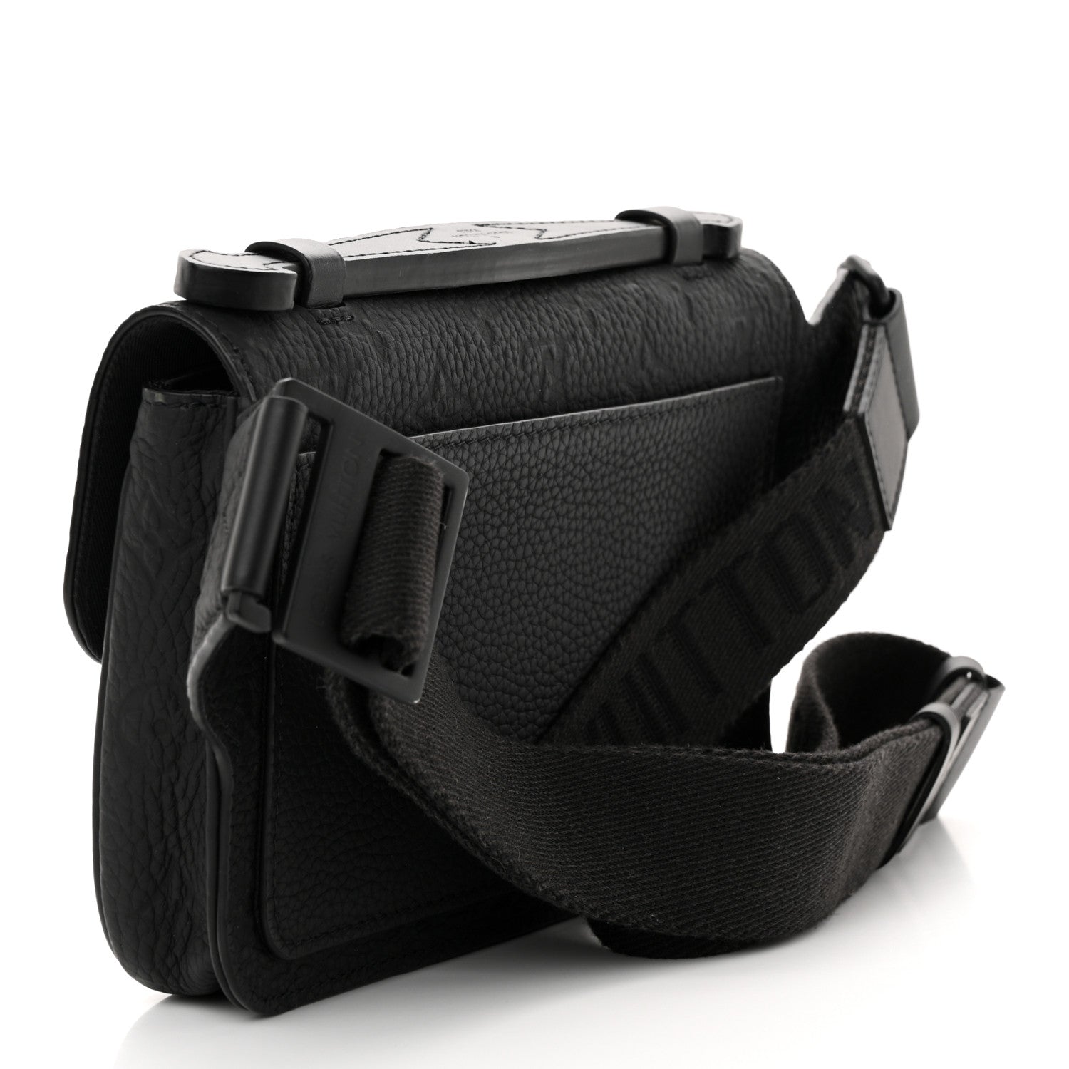 Louis Vuitton Taurillon Monogram S Lock Sling Bag Black 3 of 9