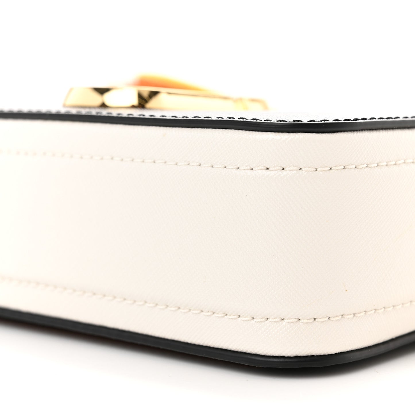 Saffiano Small Snapshot Camera Bag Black Honey Ginger