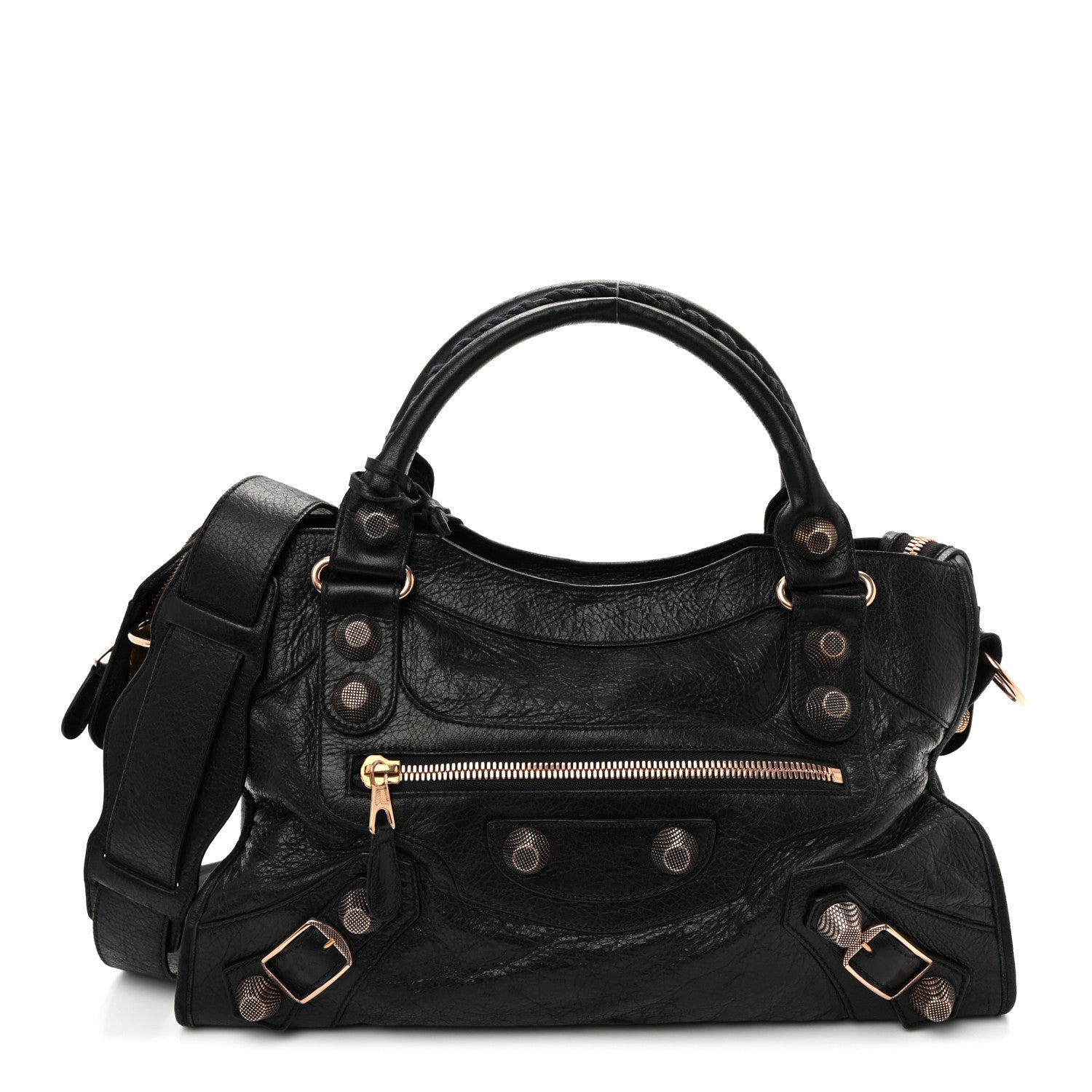 Balenciaga Agneau Giant 21 Rose Gold Hardware City Black 1917789