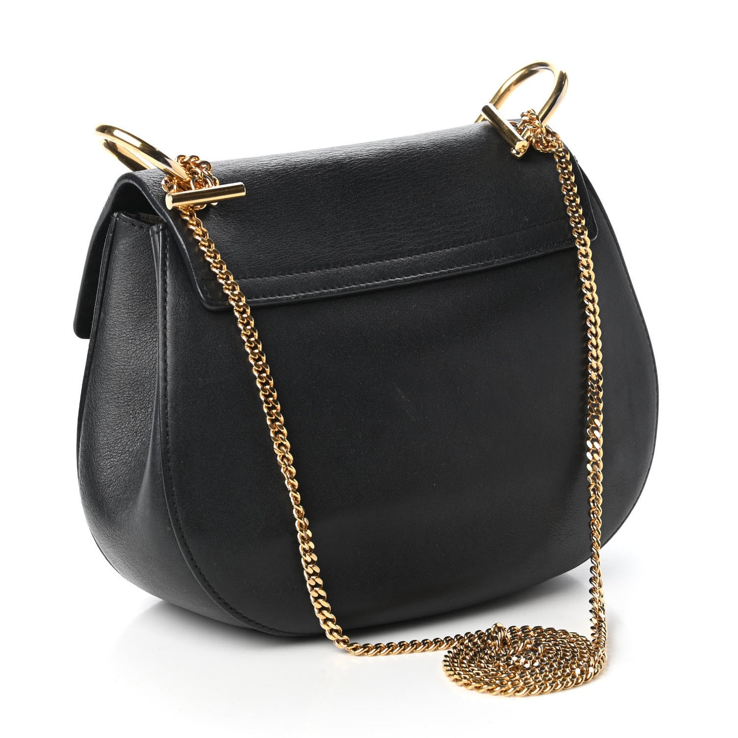 Suede Calfskin Mini Drew Shoulder Bag Black