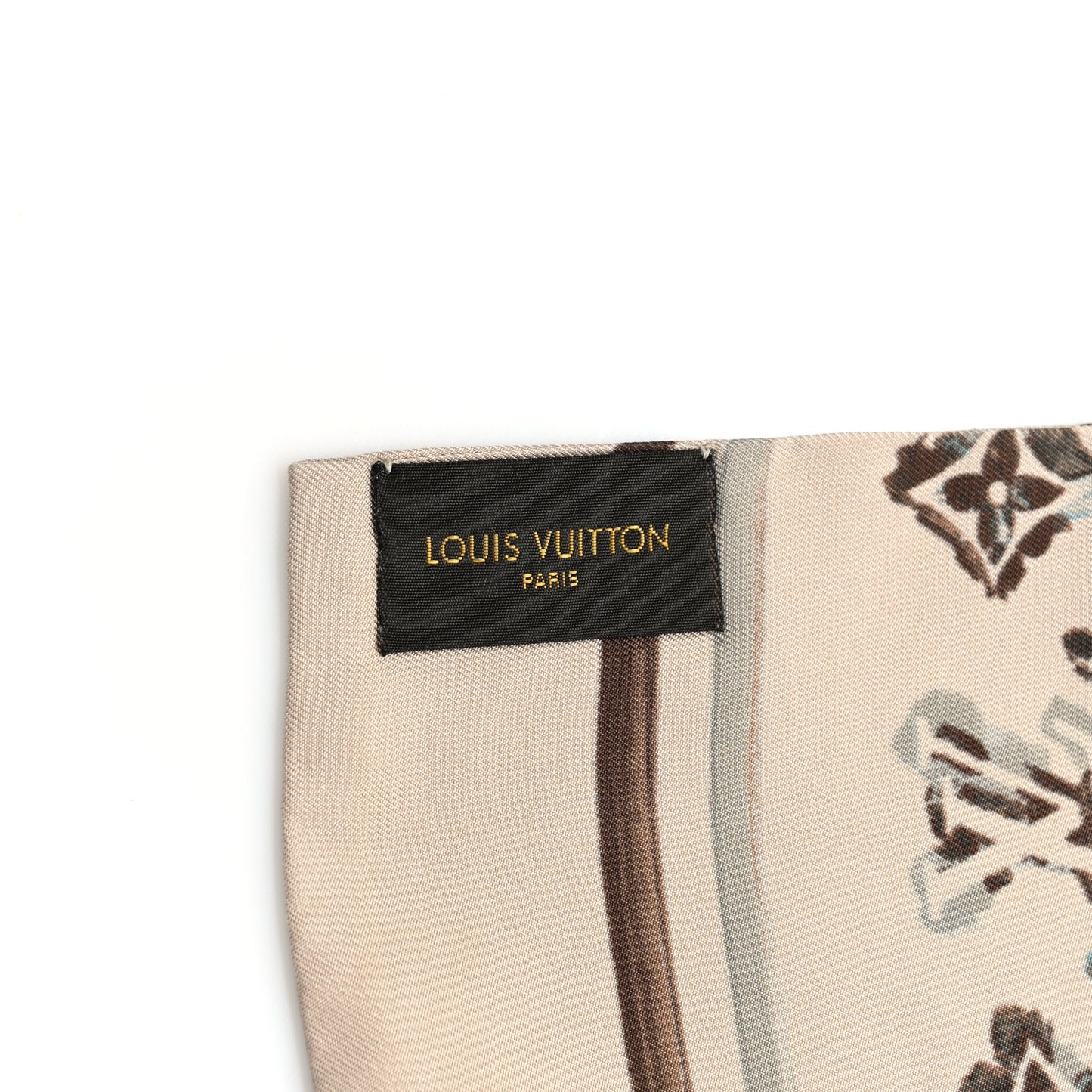 LOUIS VUITTON Silk Monogram Rainbow Giant Bandeau Beige
