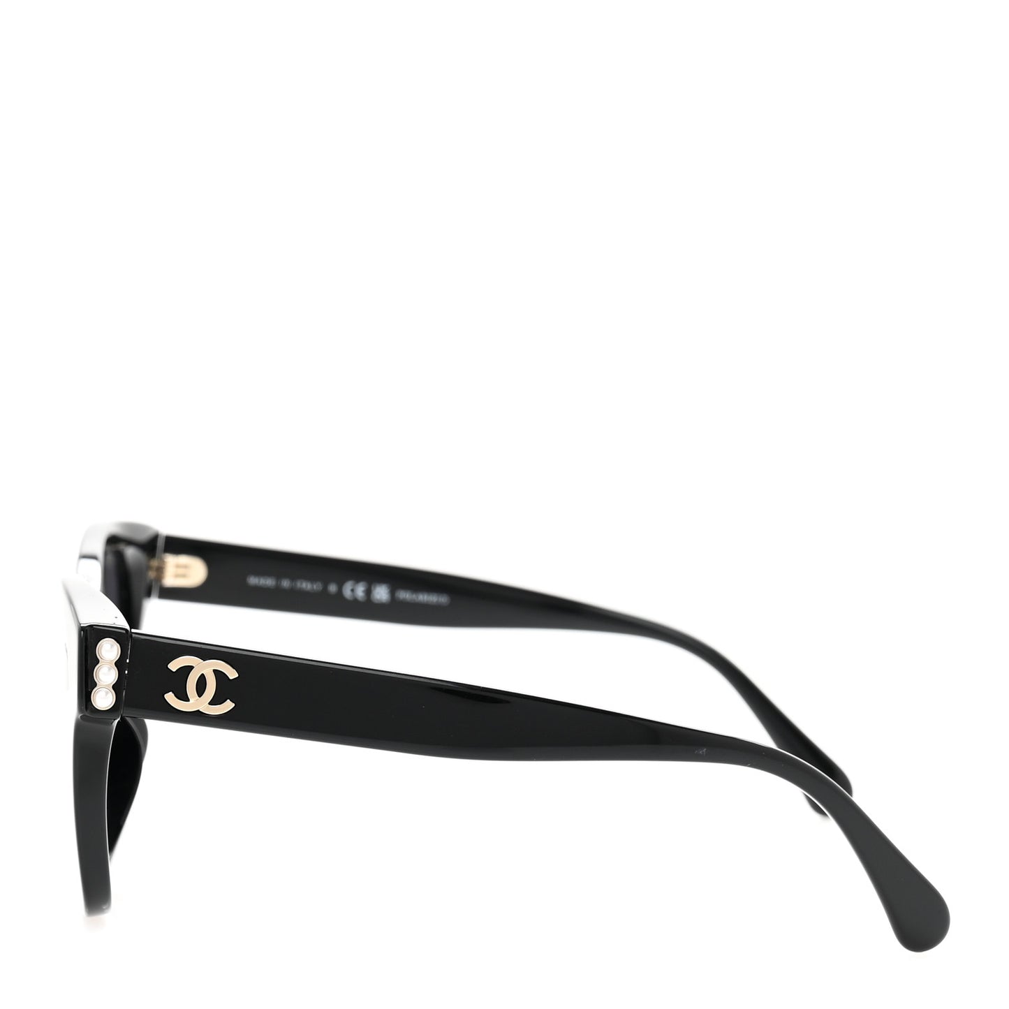 Acetate Polarized Pearl CC Square Sunglasses 5482-H-A Black