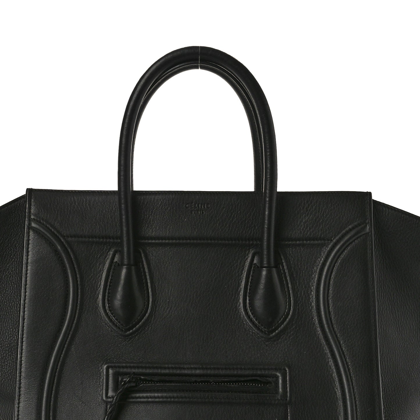 Supple Calfskin Medium Phantom Luggage Black