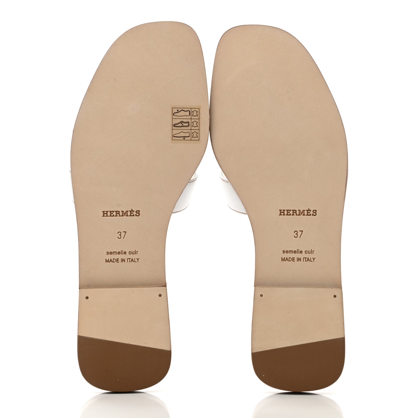 Box Calfskin Oran Sandals 37 White