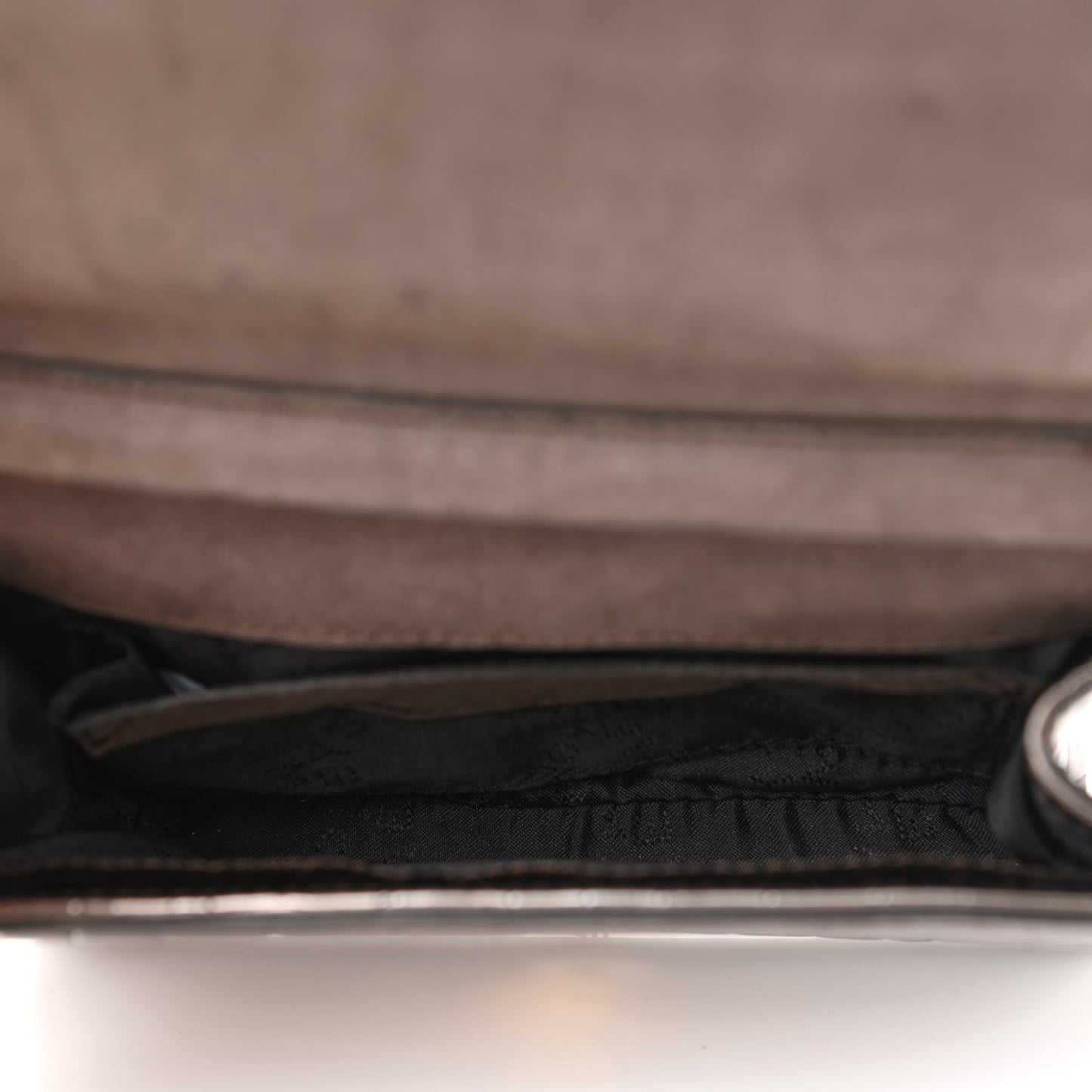 Metallic Embossed Crocodile Effect Crossbody Clutch Bronze