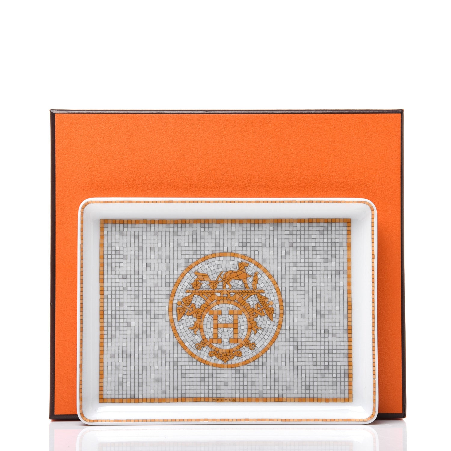 Hermes Porcelain Mosaique au 24 Sushi Plate 7 of 7
