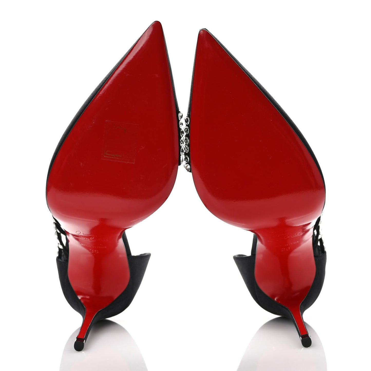 Crepe Satin Strass Antinorina 100 Pumps 36 Black