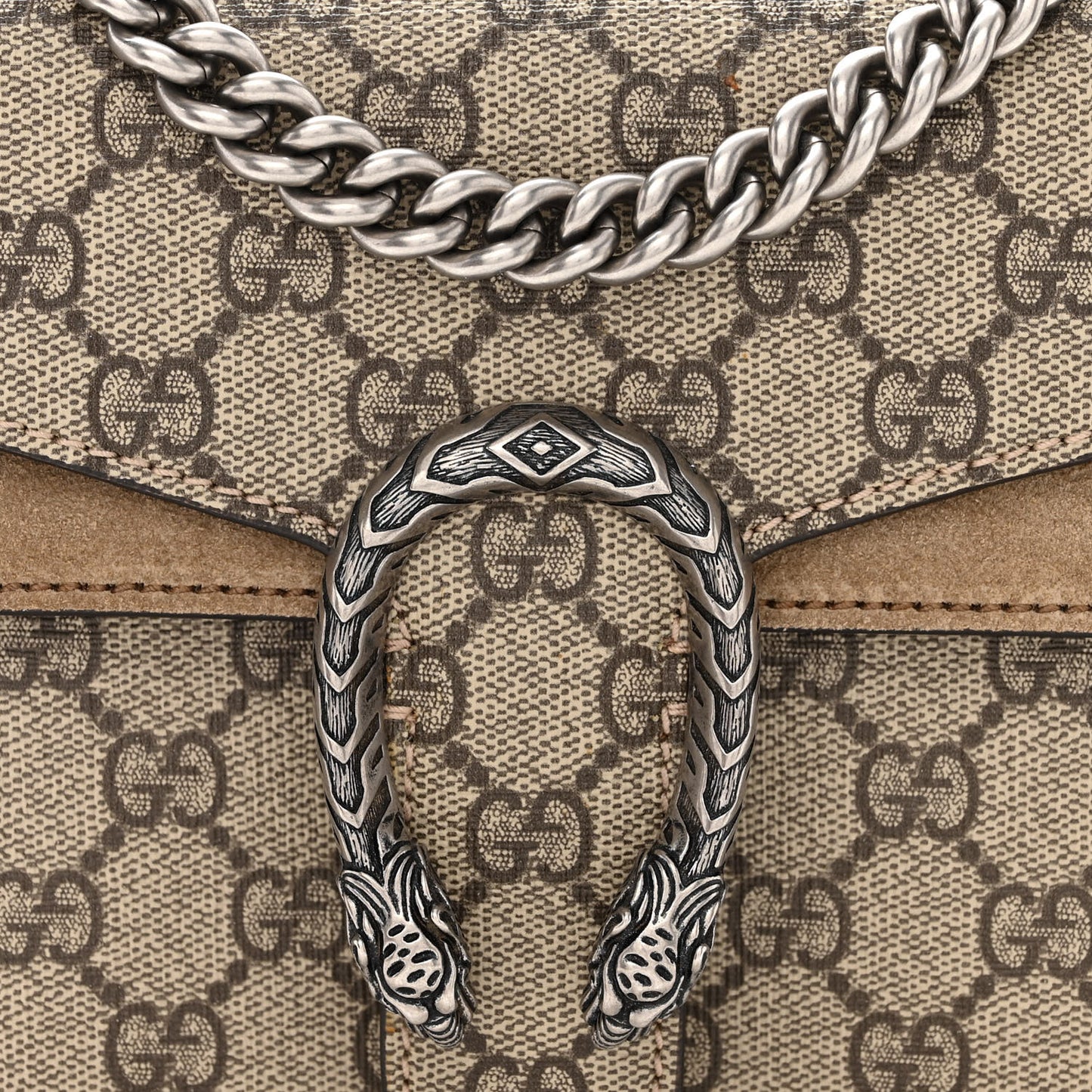 GG Supreme Monogram Mini Dionysus Shoulder Bag Taupe