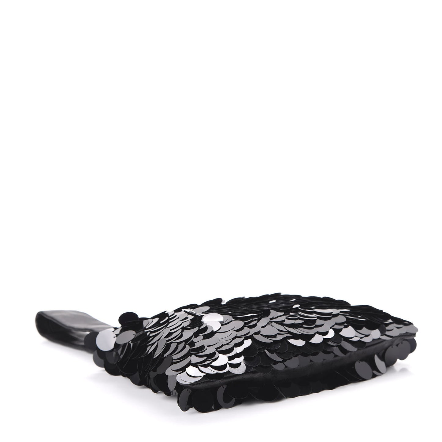 Sequin Paillettes Soft Calf Bag Black