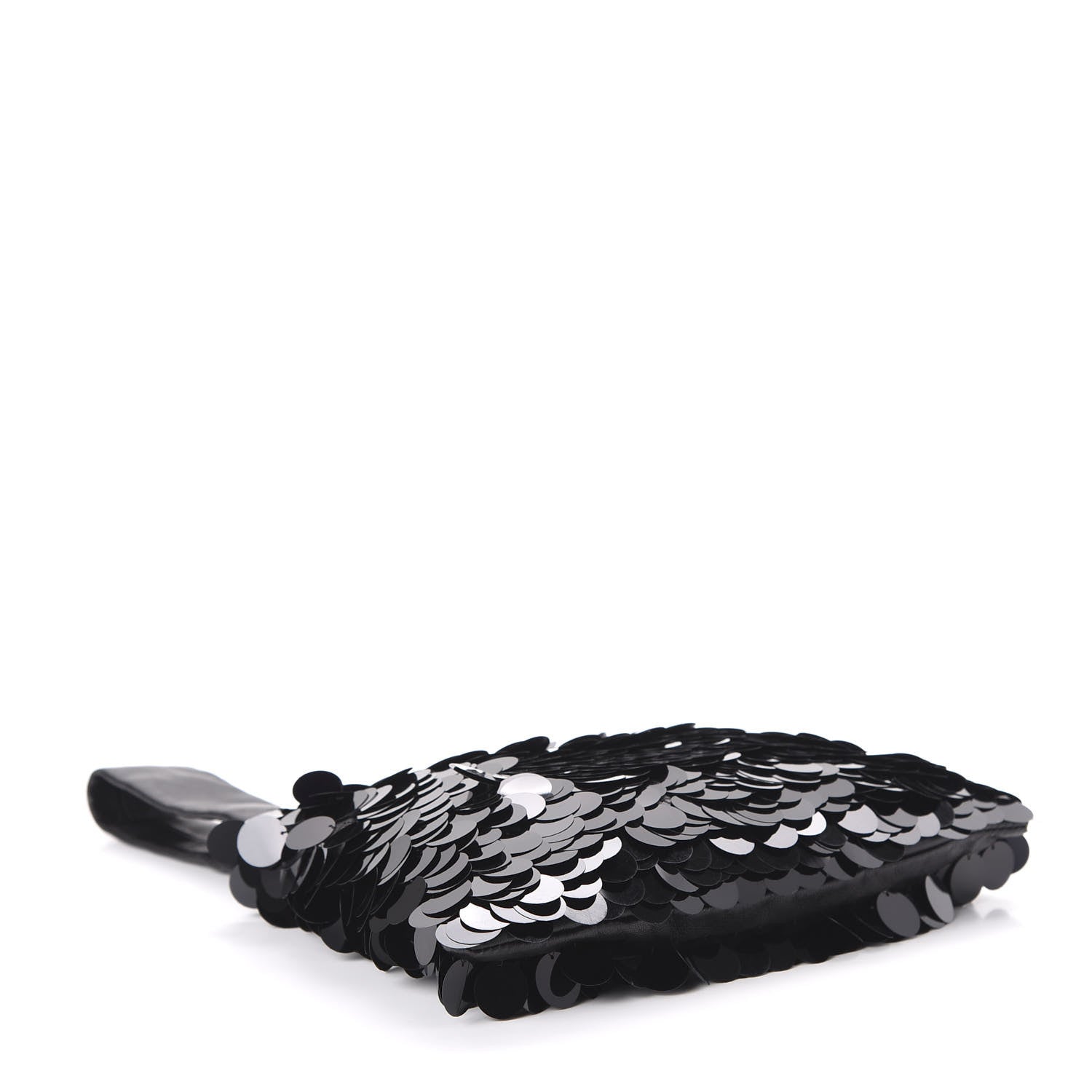 Prada Sequin Paillettes Soft Calf Bag Black 4 of 9
