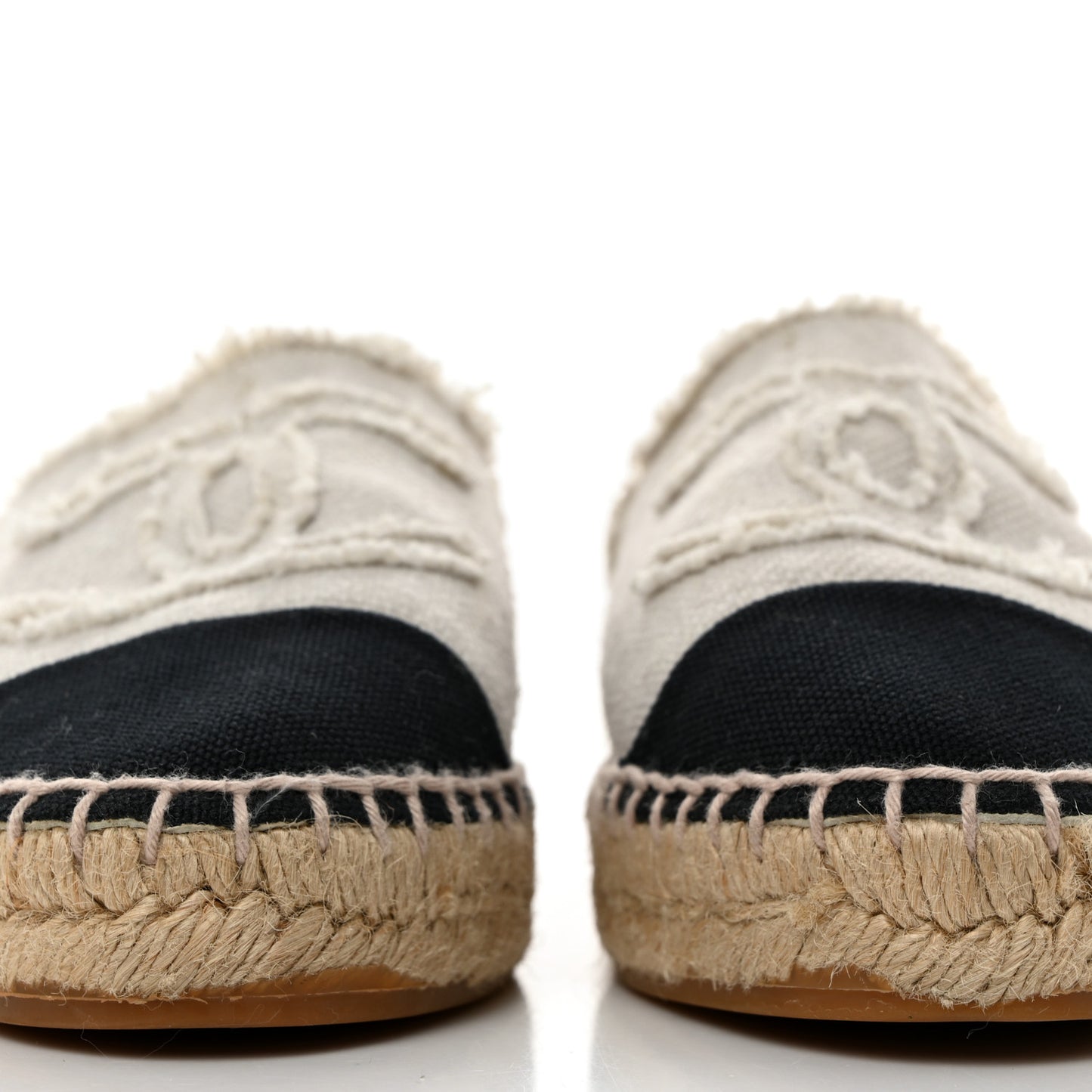 Linen CC Espadrilles 37 White Black