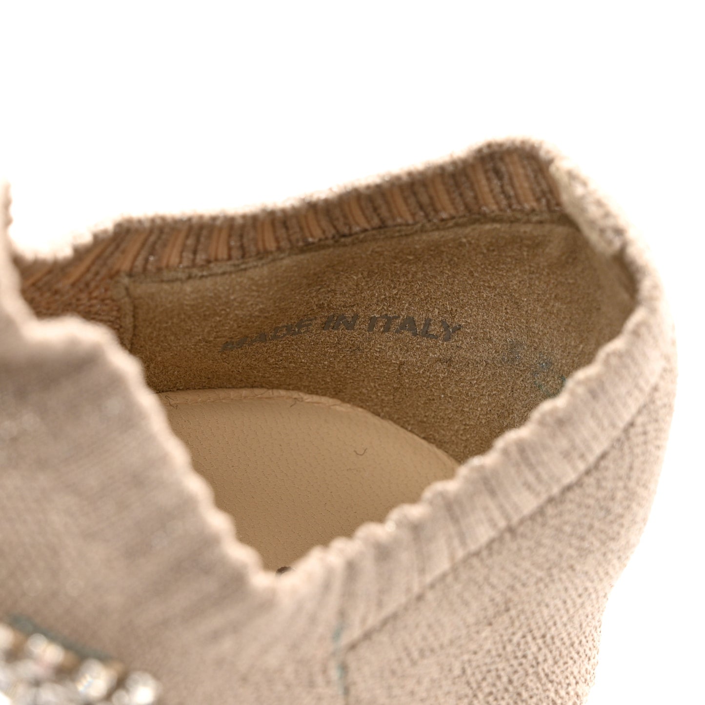 Knit Crystal Verona Sneaker 37 Beige