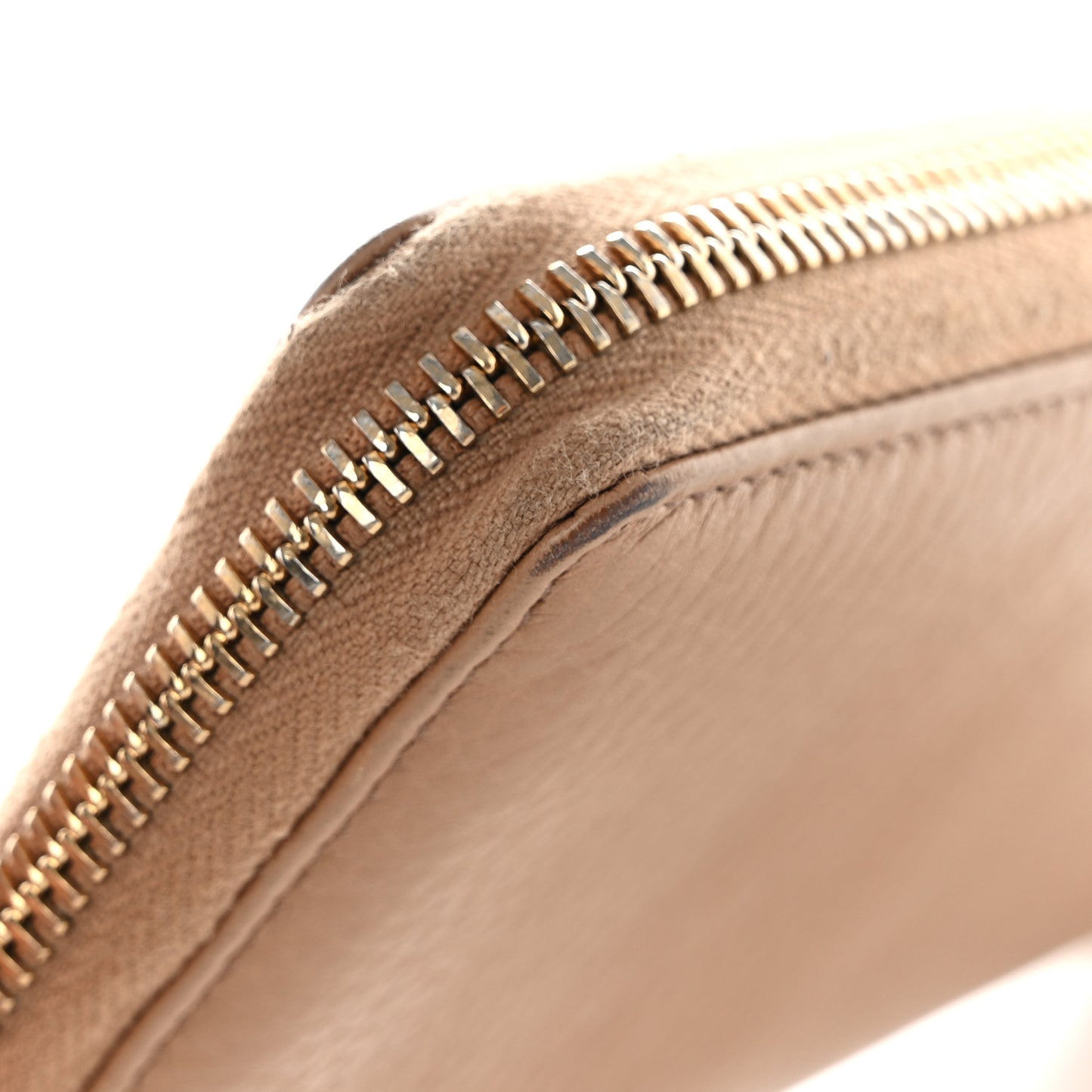 Pebbled Calfskin Soho Zip Around Wallet Camelia