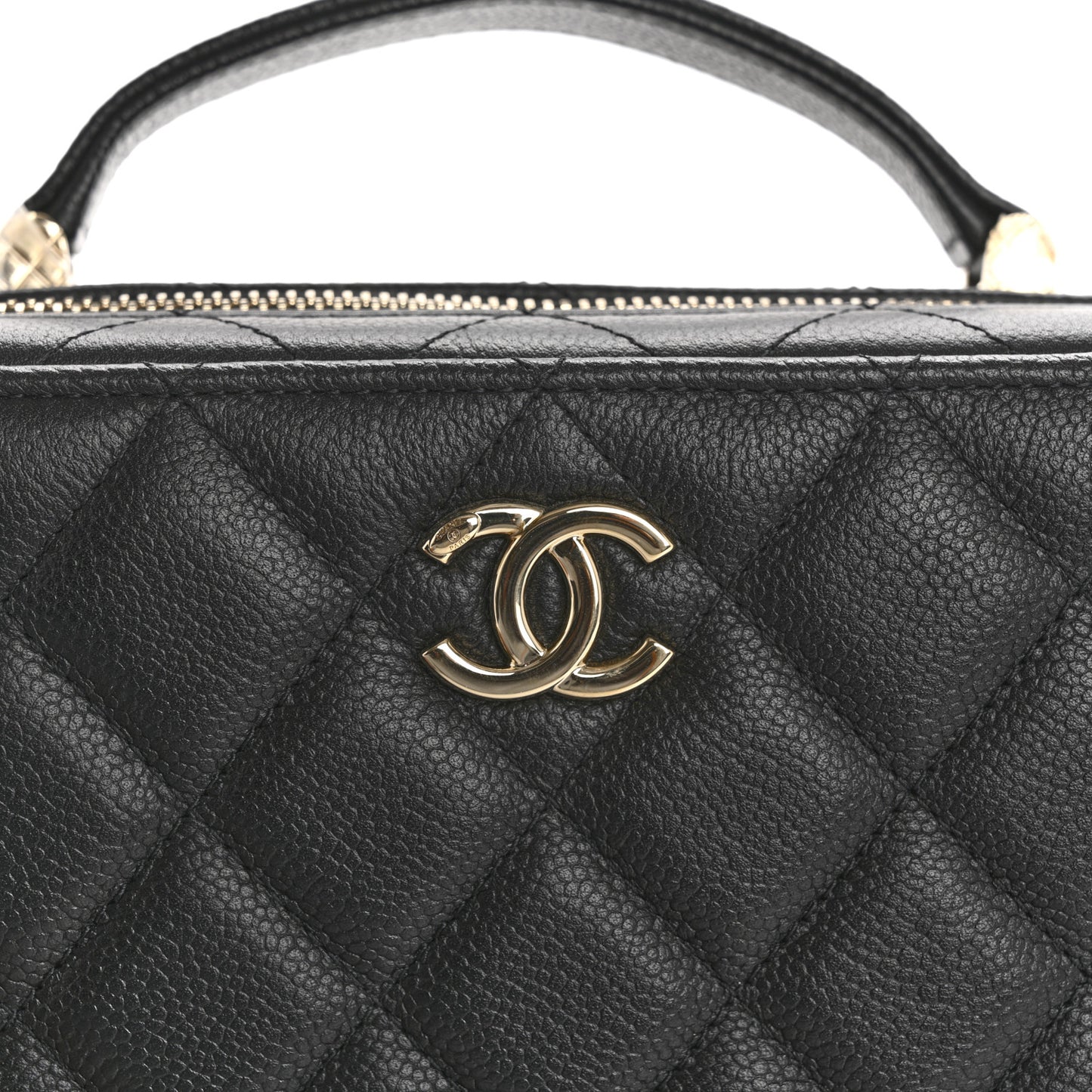 Caviar Quilted Vanity Case Black