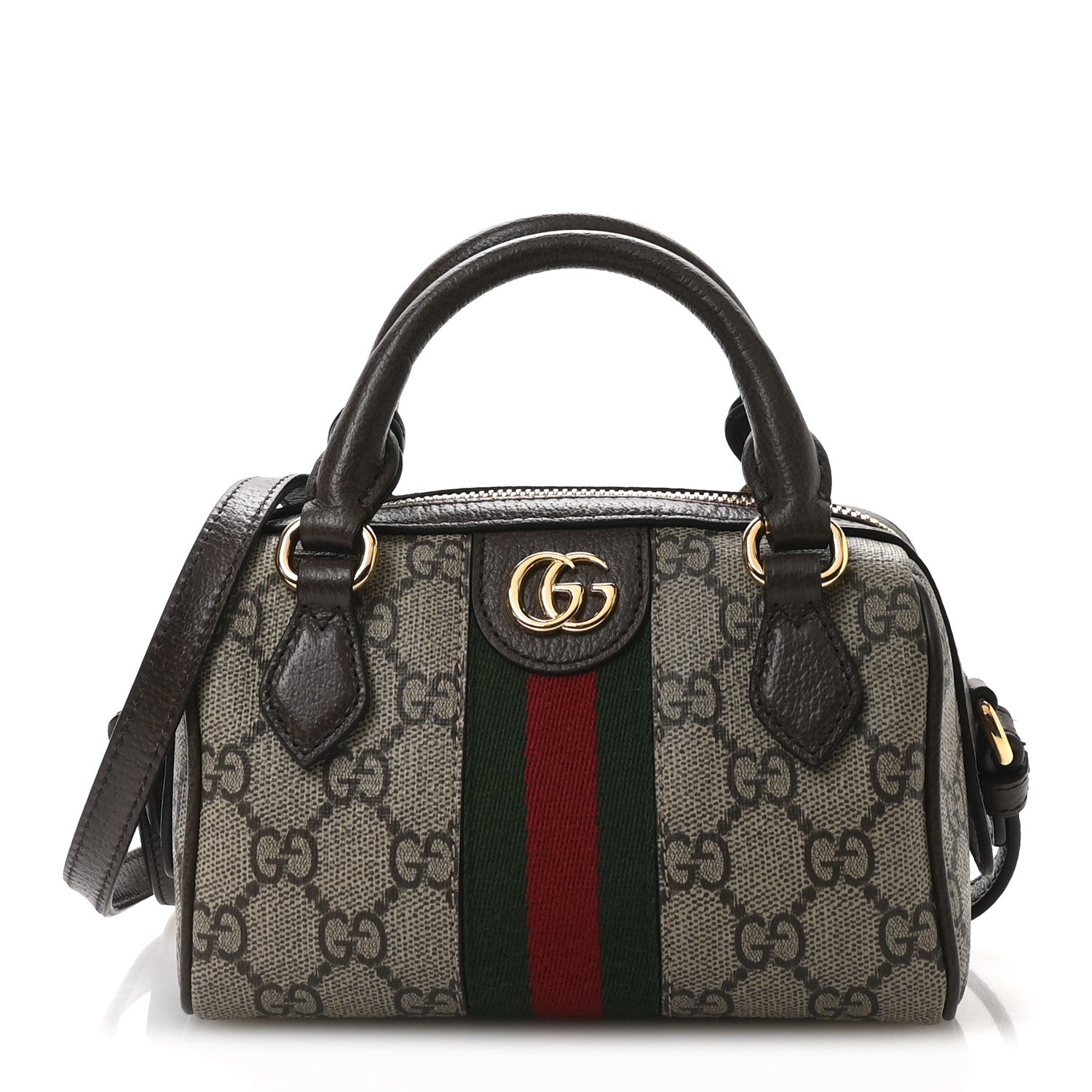 Gucci GG Supreme Monogram Textured Dollar Calfskin Web Super Mini