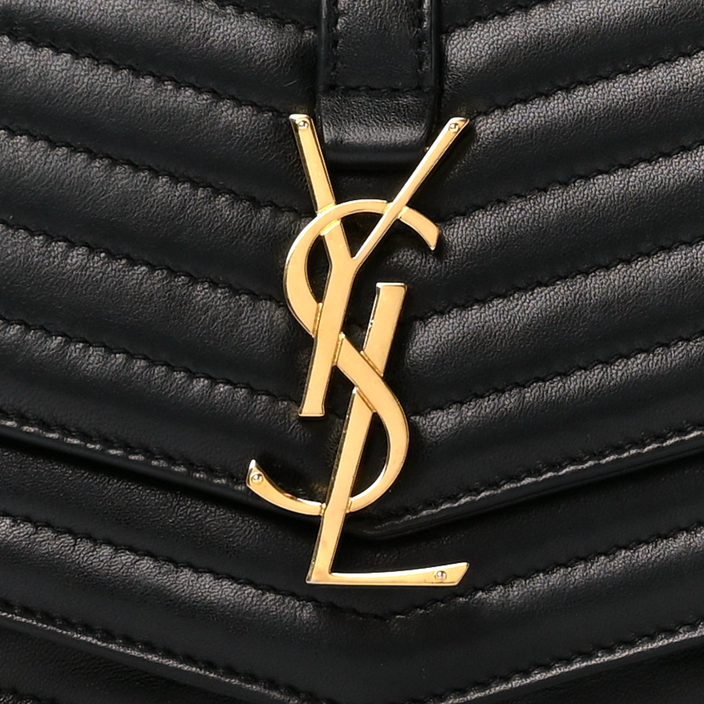 Lambskin Matelasse Chevron Monogram Small Sulpice Bag Black