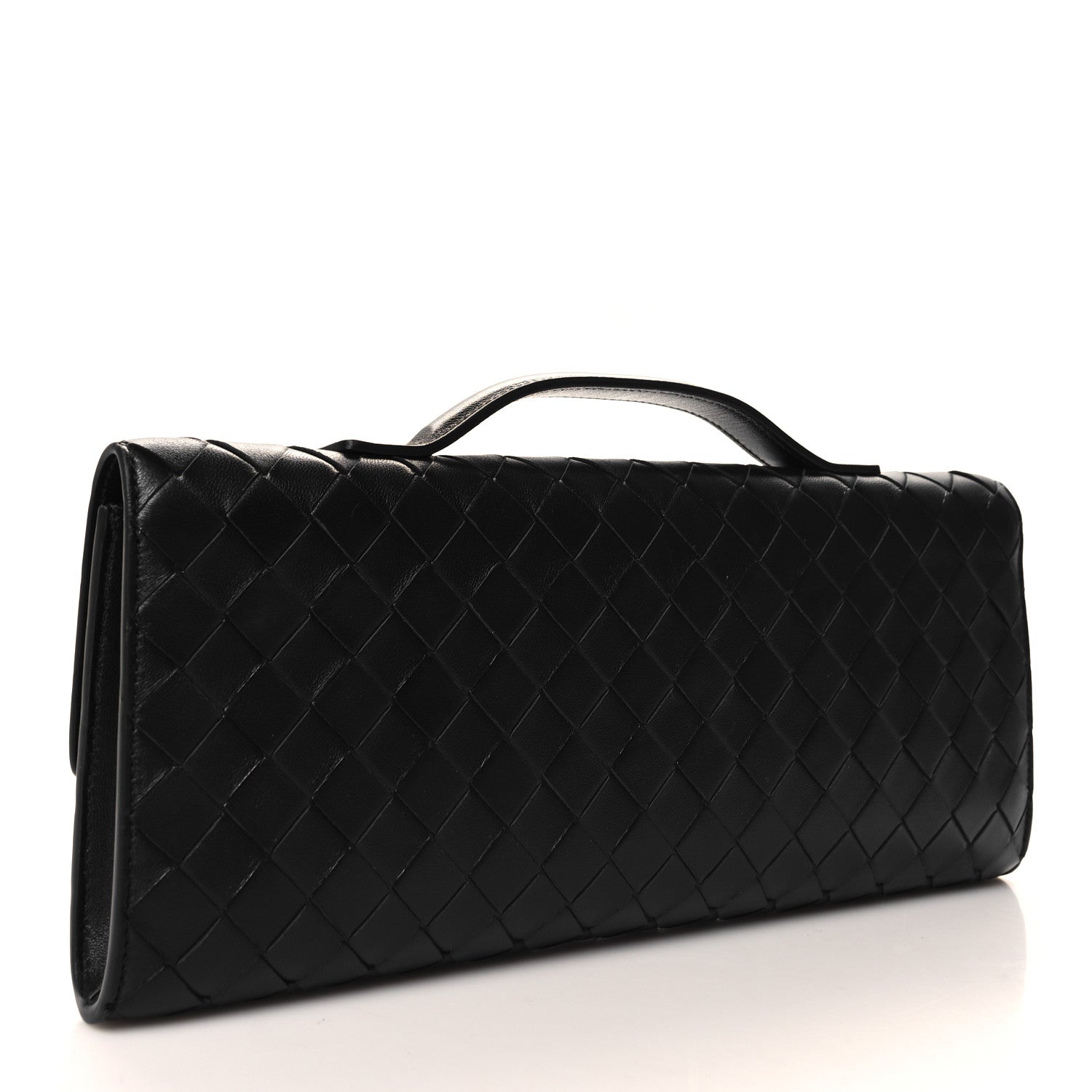 Bottega Veneta Nappa Intrecciato Long Andiamo Top Handle Clutch Black 3 of 9