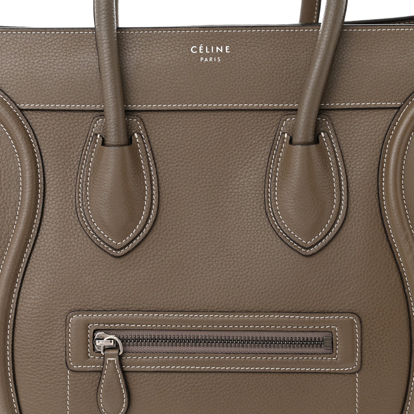 Drummed Calfskin Mini Luggage Souris