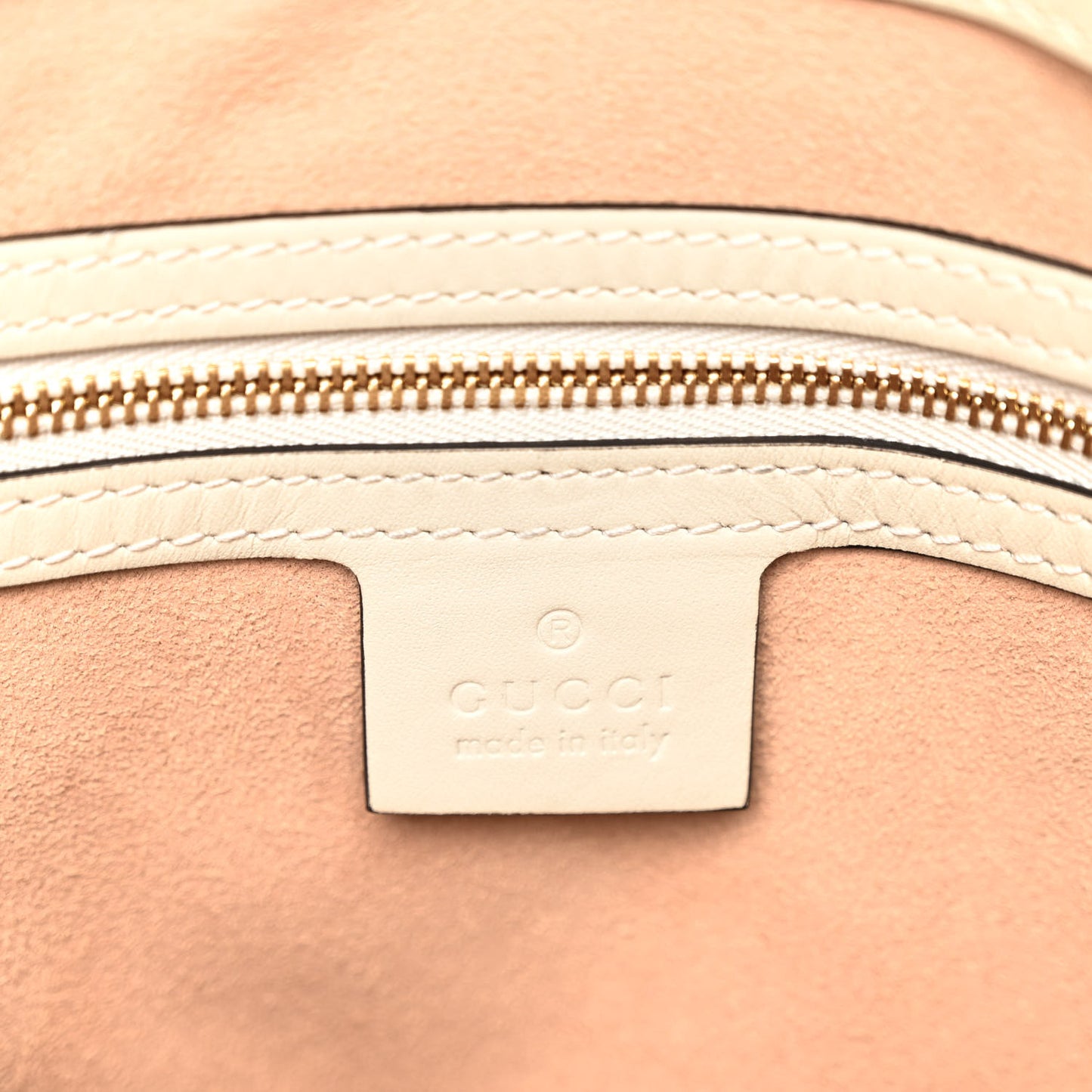 GG Supreme Monogram Medium Padlock Tote White