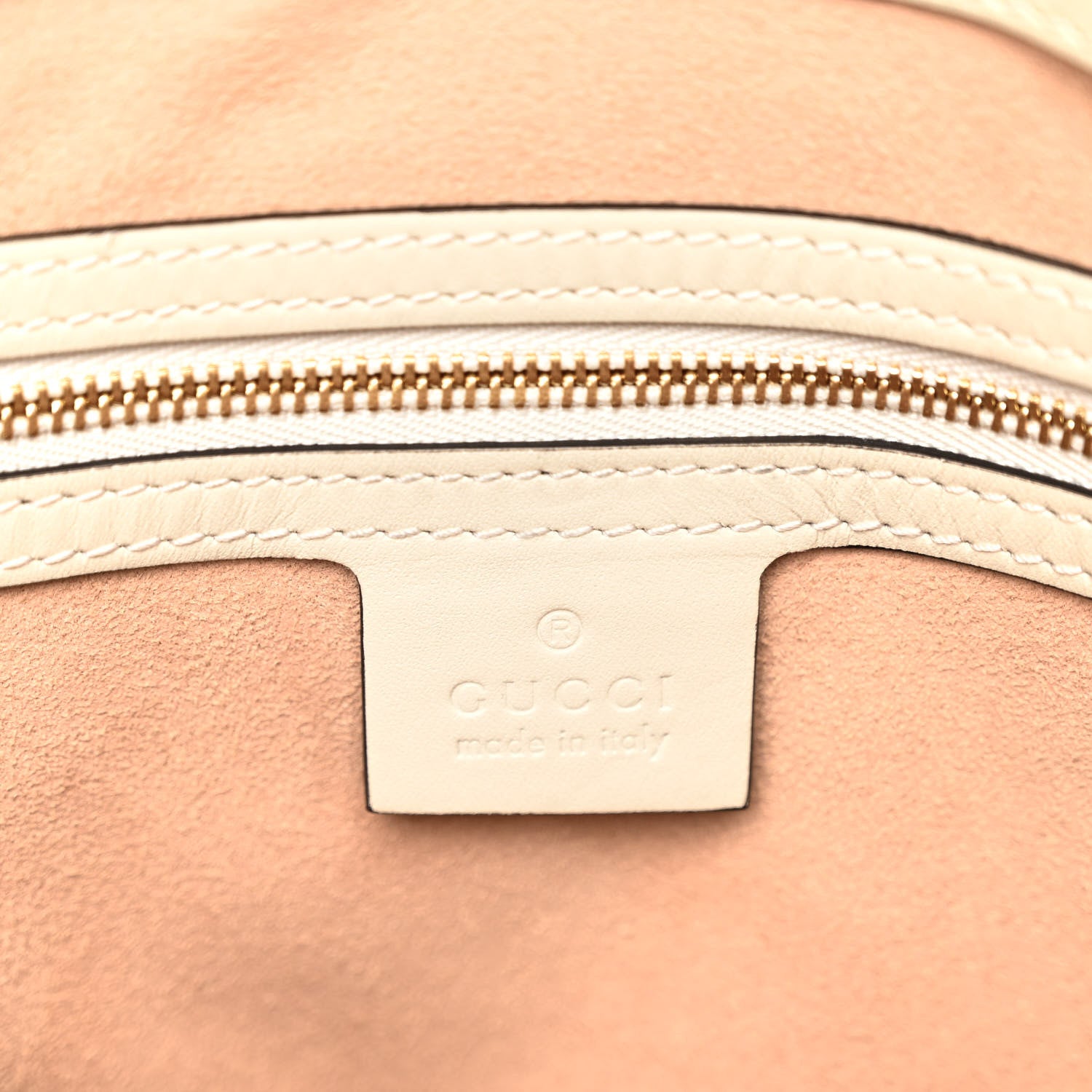 Gucci GG Supreme Monogram Medium Padlock Tote White 6 of 10