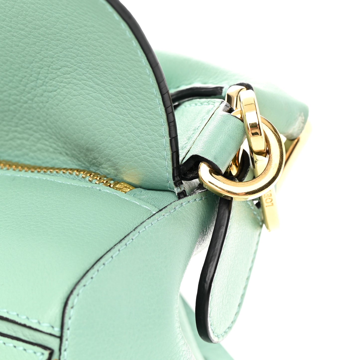 Calfskin Medium Puzzle Bag Sea Water Green