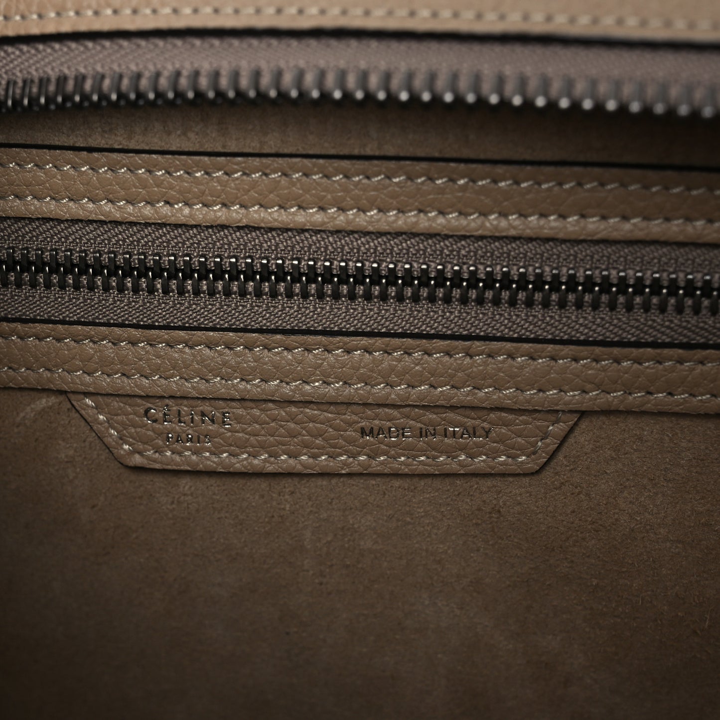 Drummed Calfskin Micro Luggage Dune