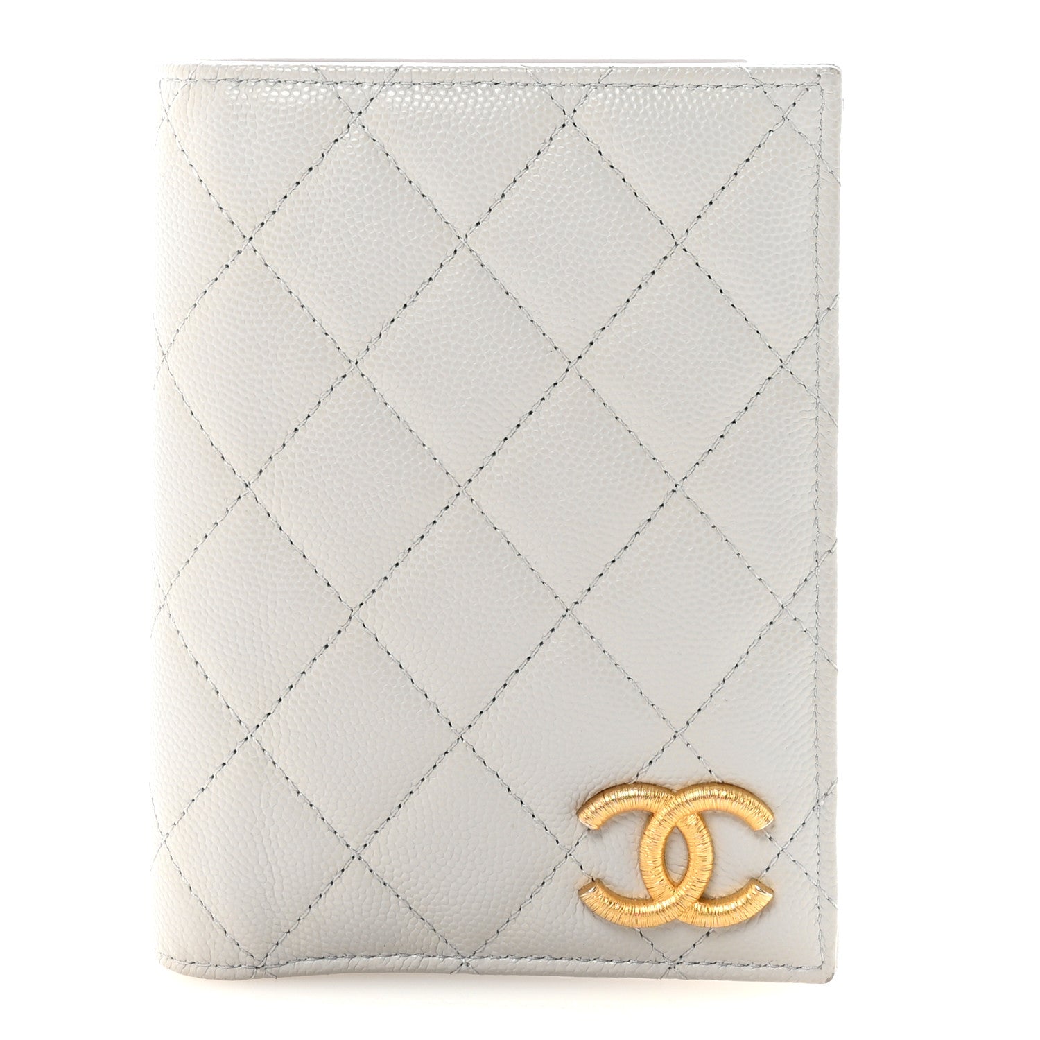Chanel Caviar Quilted CC Passport Holder Grey 1825537 – FASHIONPHILE