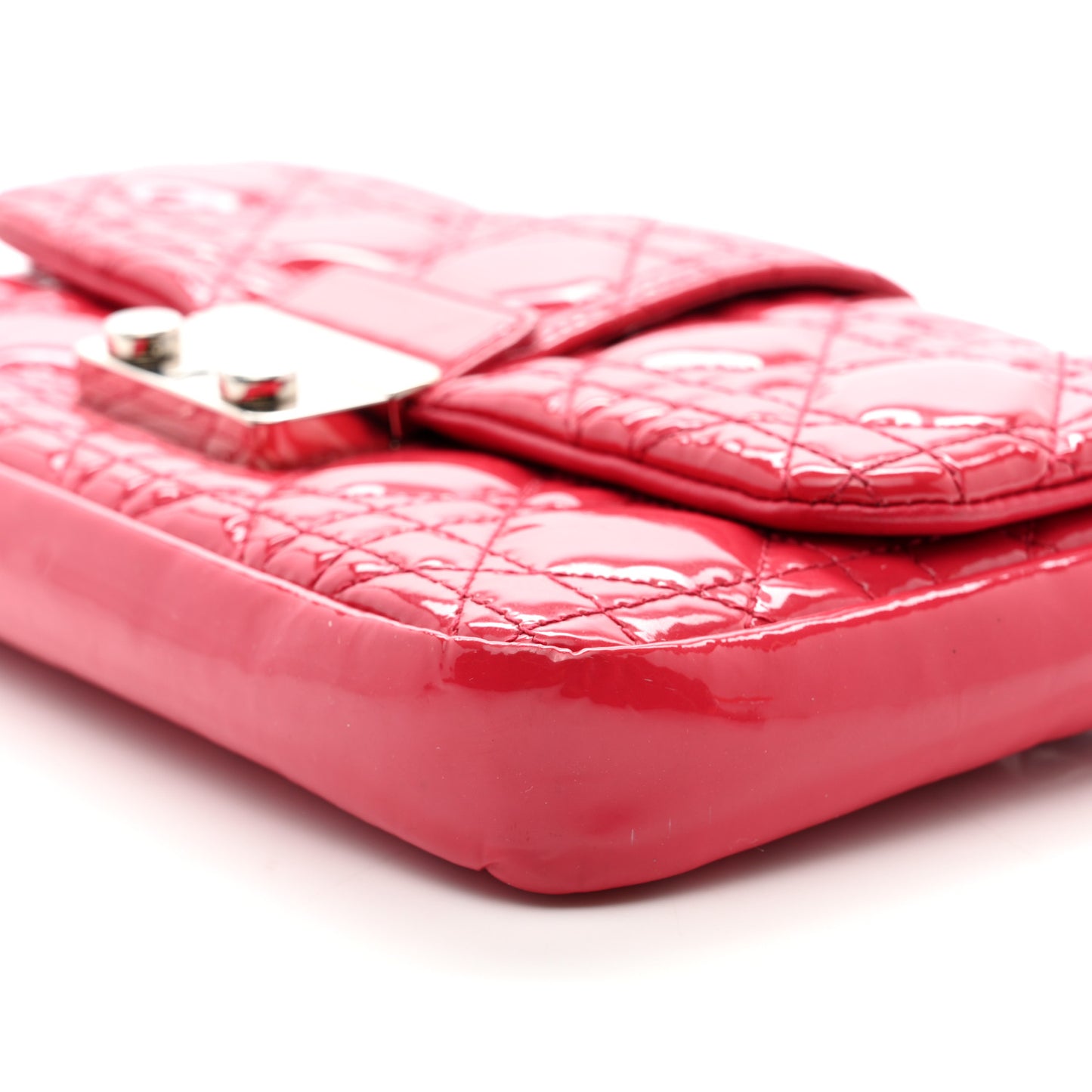 Patent Cannage Miss Dior Promenade Pouch Fuchsia