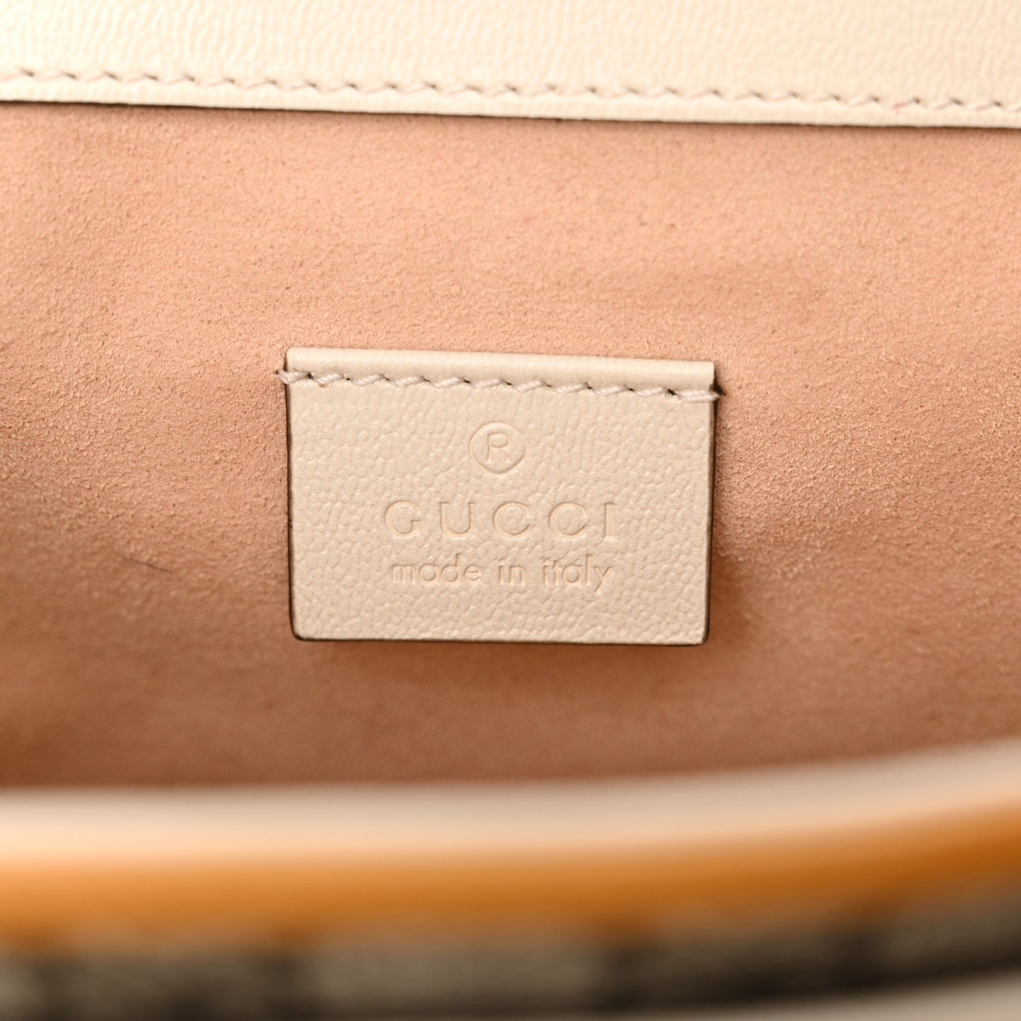 GG Supreme Monogram Calfskin Mini Padlock Flap Pocket Shoulder Bag Beige Mystic White Sun Oil