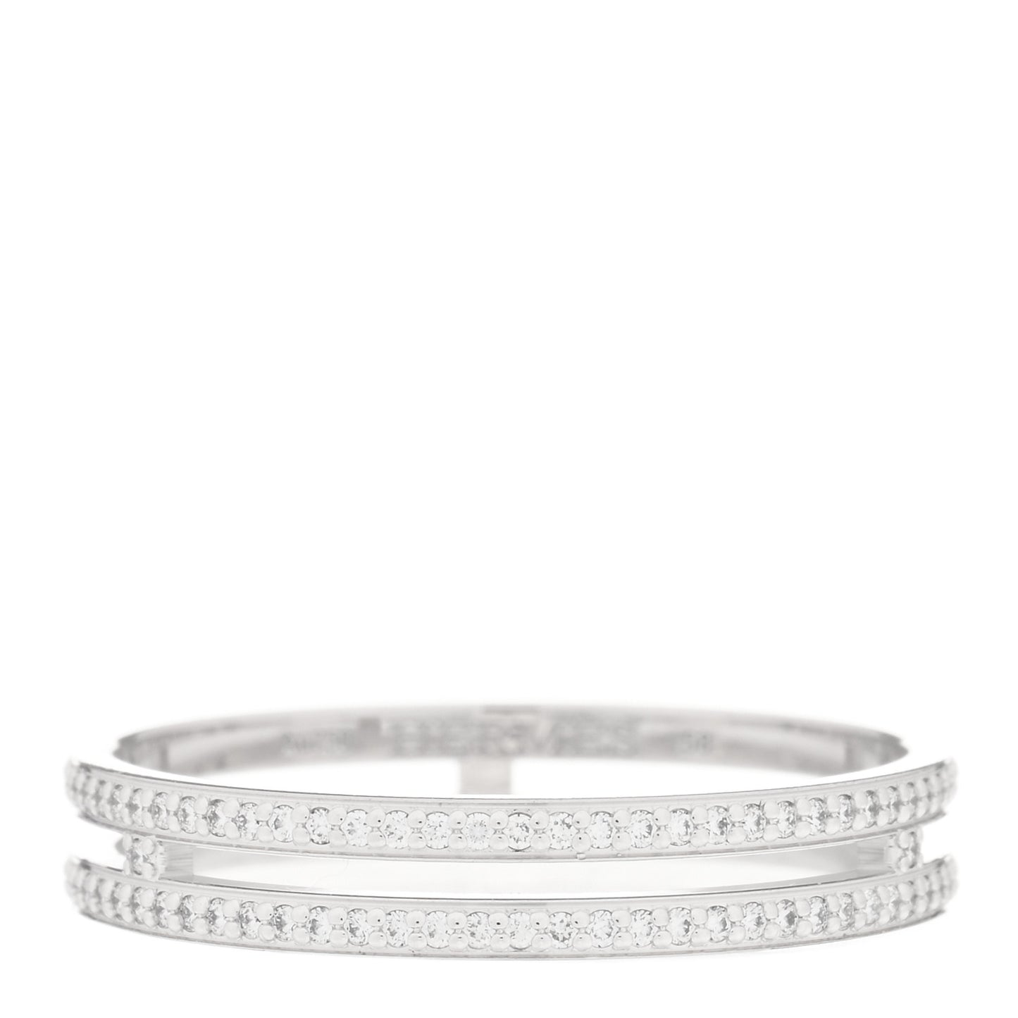 18K White Gold Diamond Ariane Wedding Band Ring 58 8.25