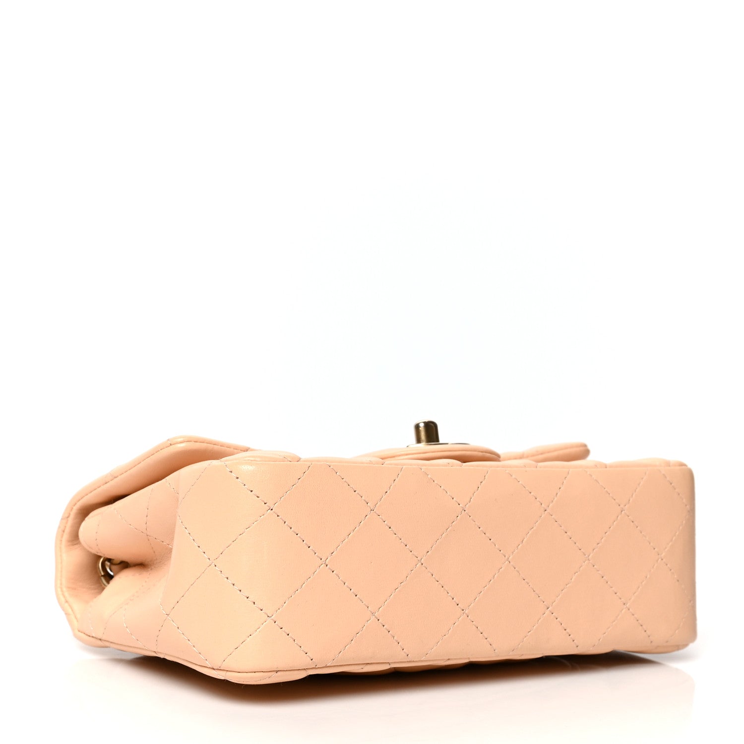 Chanel Lambskin Quilted Mini Rectangular Flap Beige 4 of 11