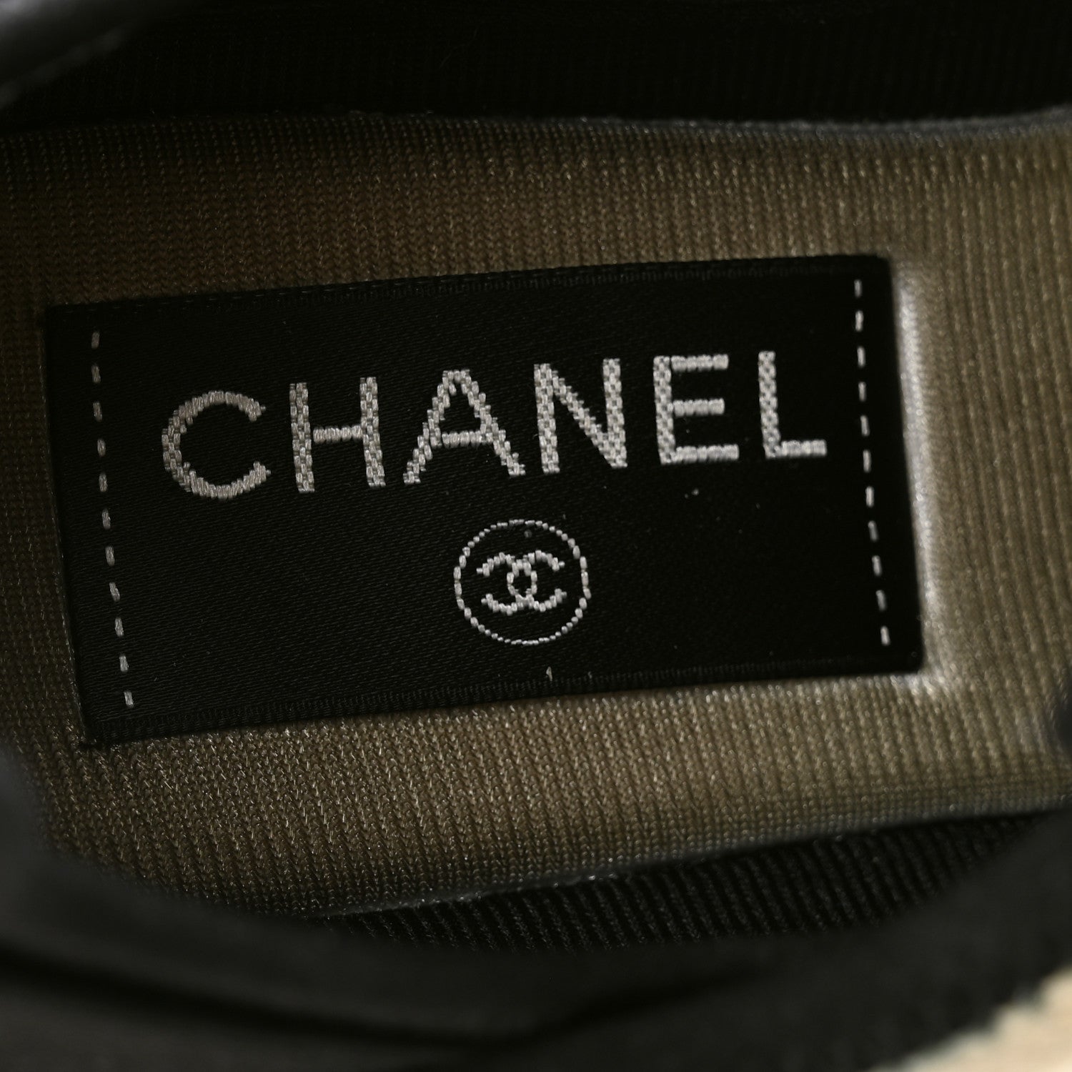 Chanel Fabric Suede Calfskin CC Sneakers 37 Ivory Black 6 of 11