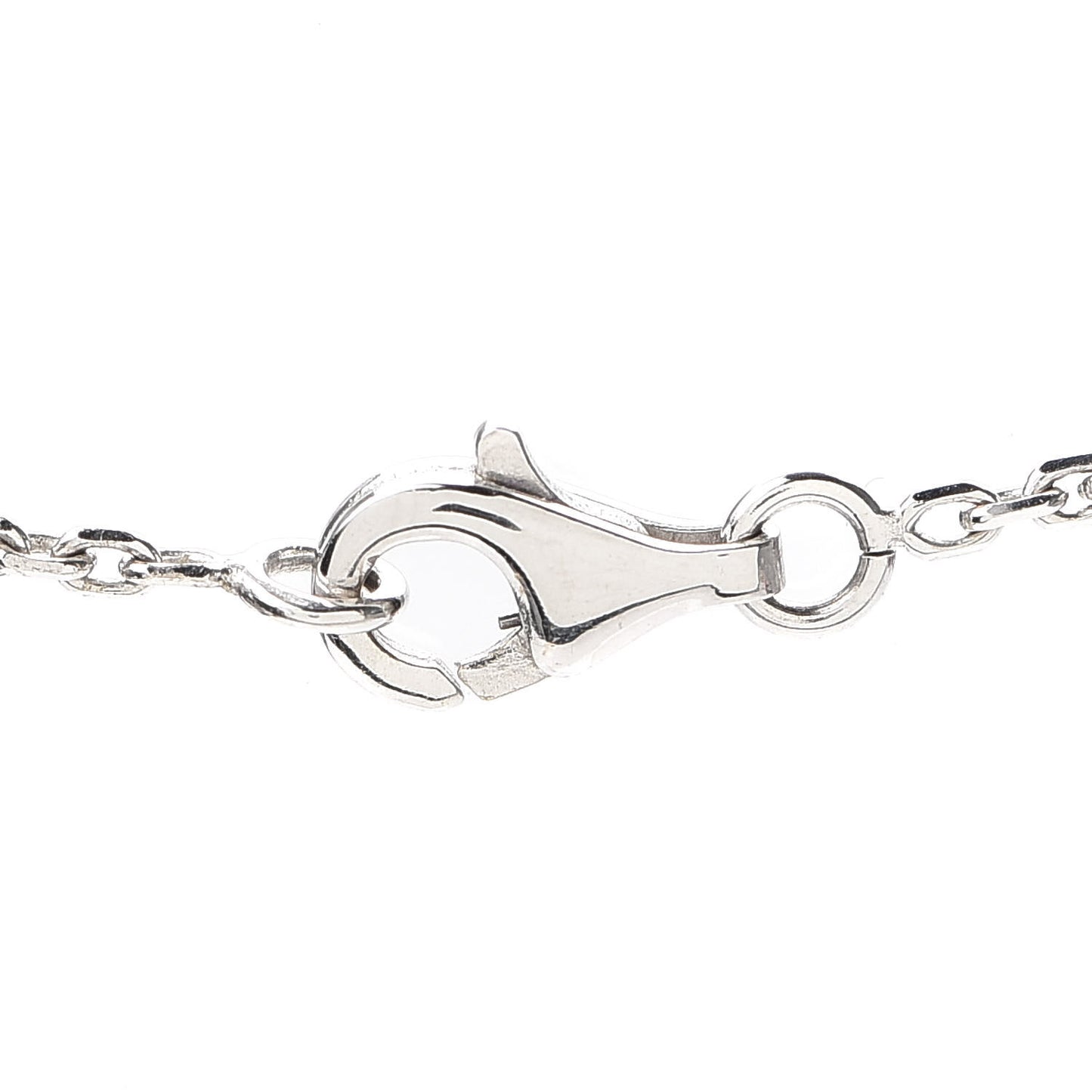 18K White Gold Diamond Black Onyx Camelia Sculpte Drop Pendant Necklace