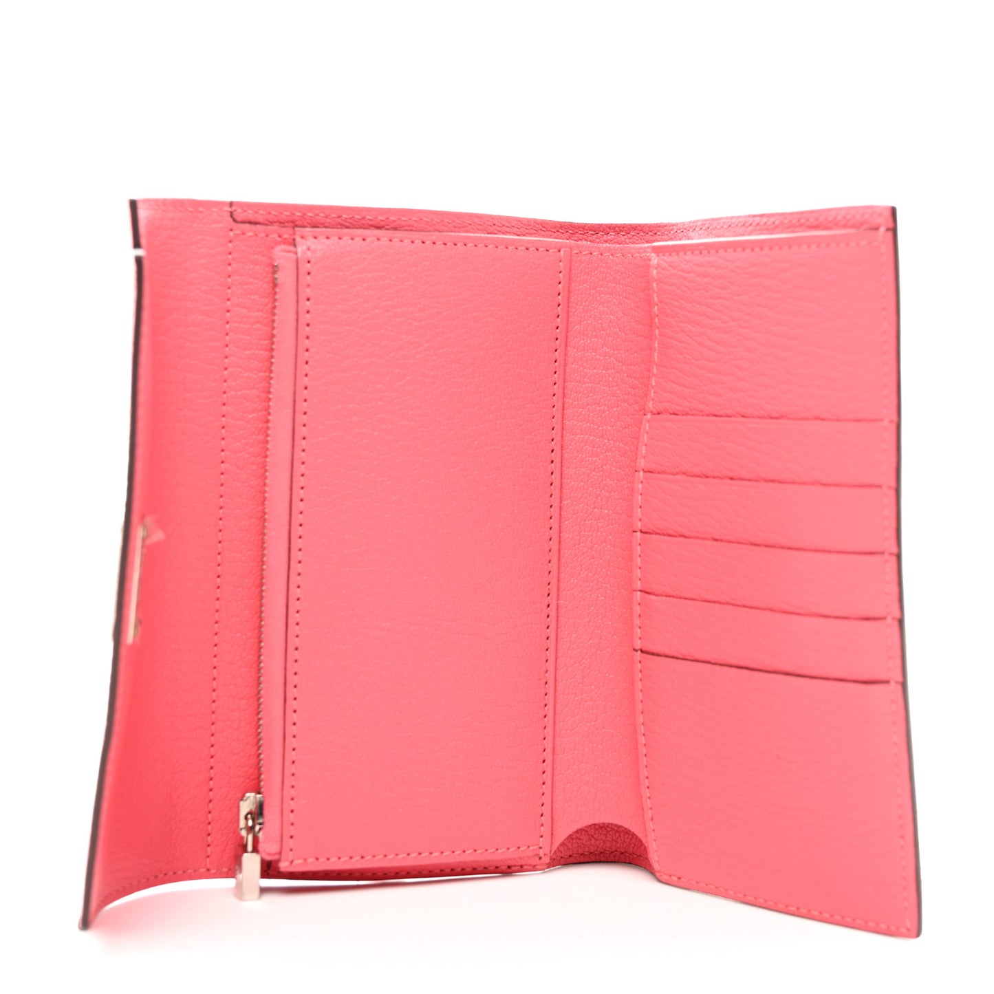 Chevre Mysore Kelly Medium Wallet Rose Lipstick