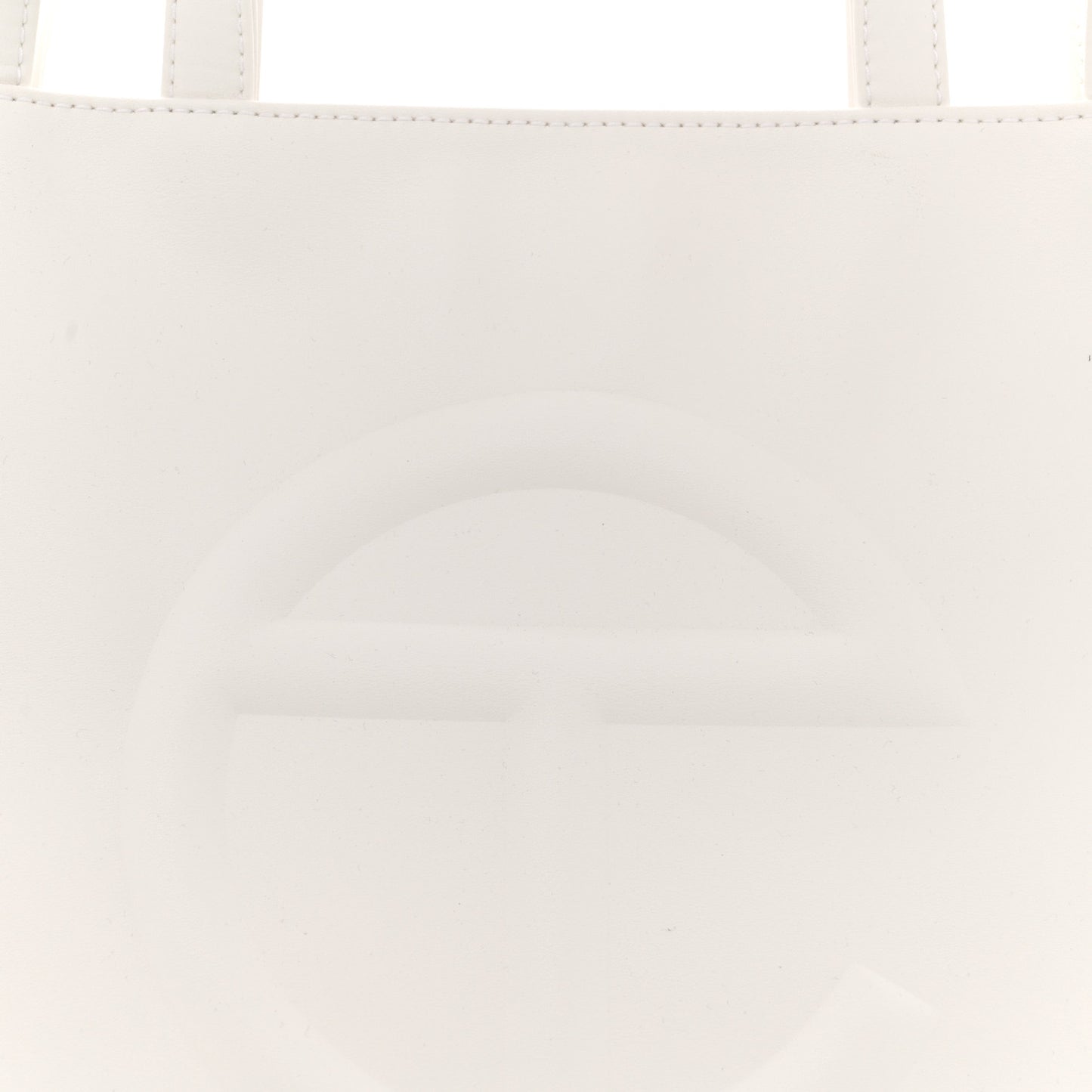 Vegan Leather Medium Shopping Bag White