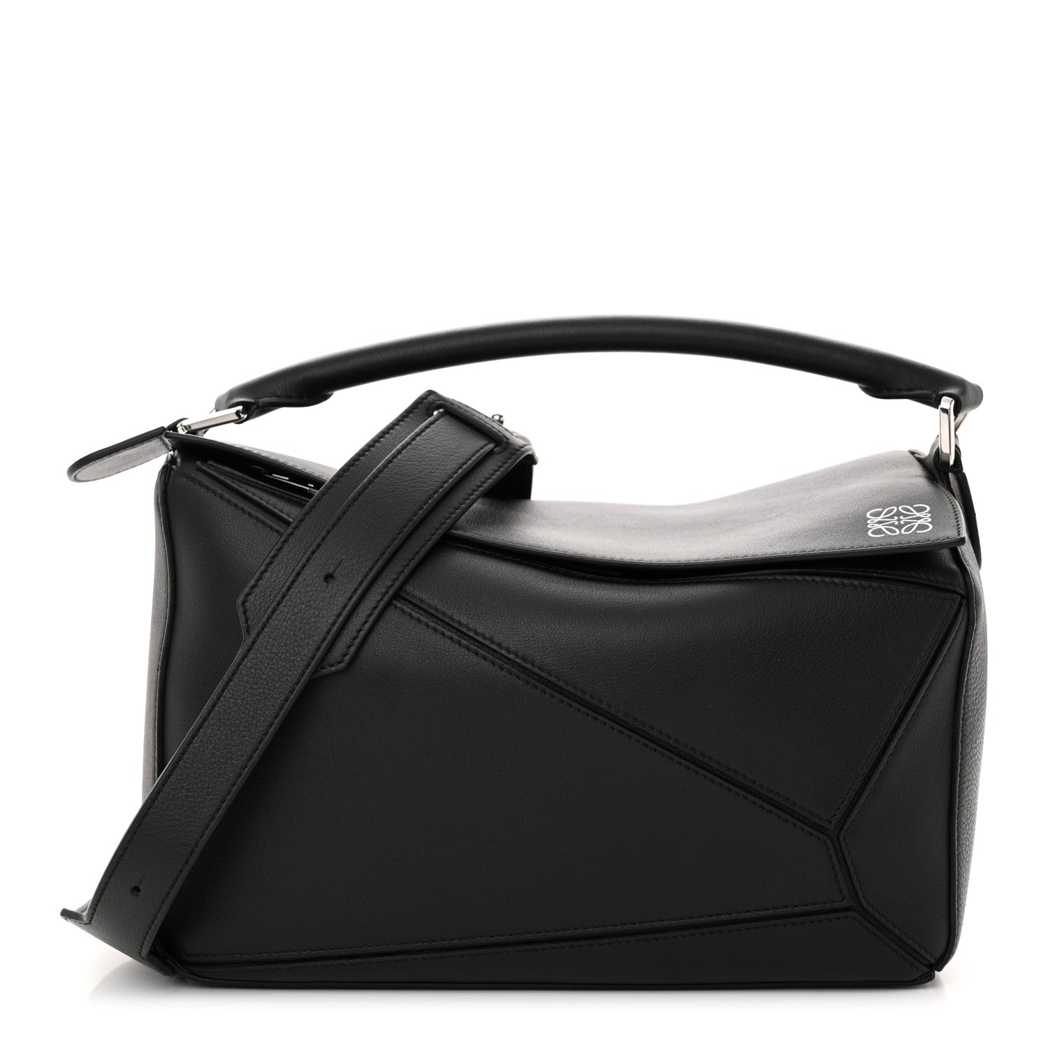 Loewe Calfskin Medium Puzzle Bag Black 1 of 9