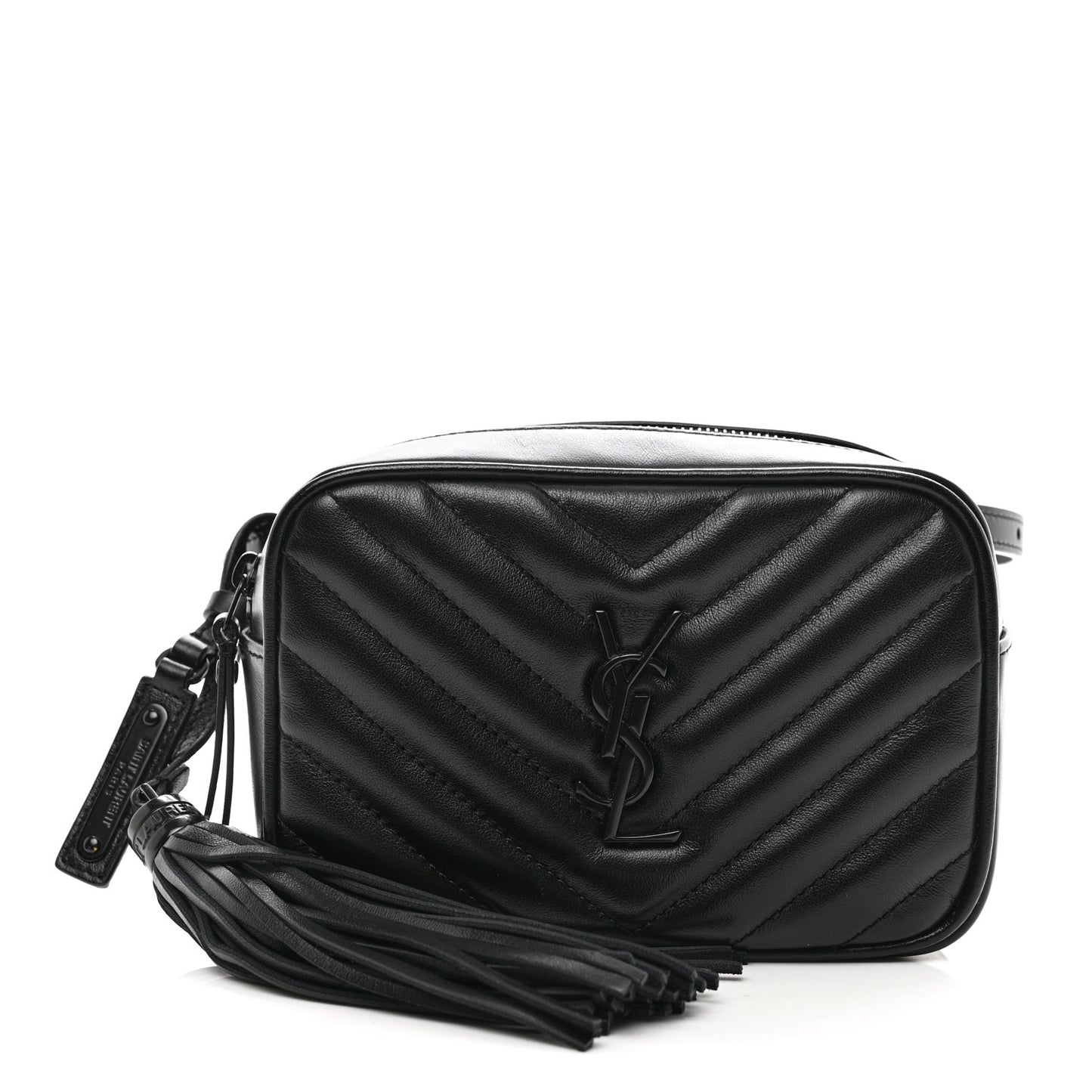 Calfskin Matelasse Monogram Lou Belt Bag Black