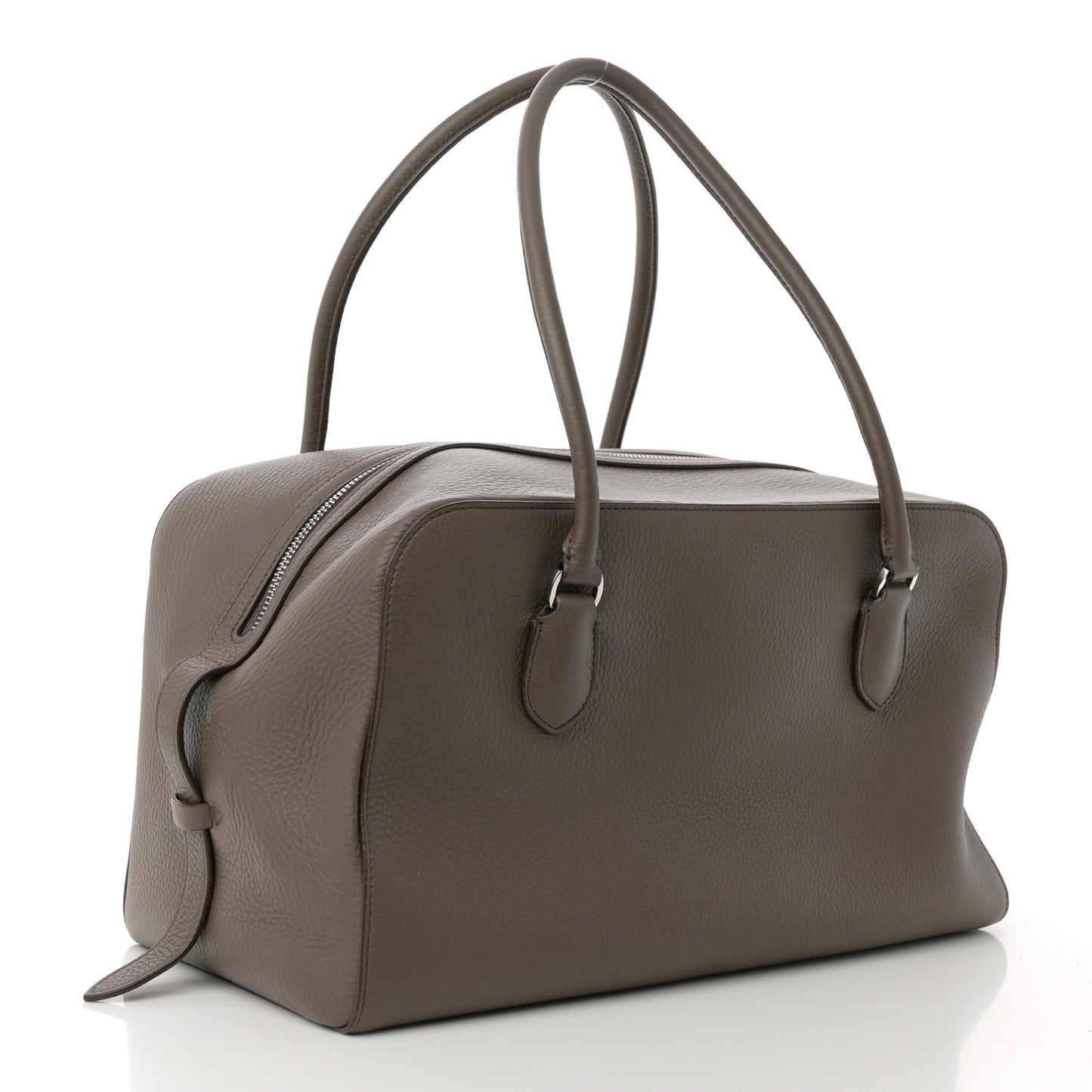 Grained Calfskin EW Bowling Bag Elephant