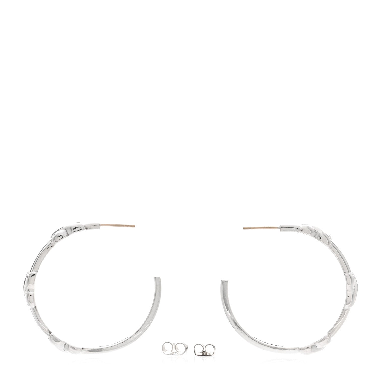 Tiffany Sterling Silver X Hoop Earrings 3 of 4