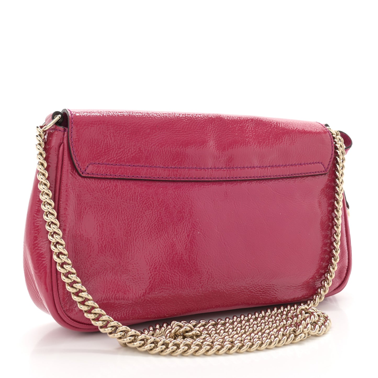 Patent Medium Soho Flap Crossbody Bright Bougainvillea