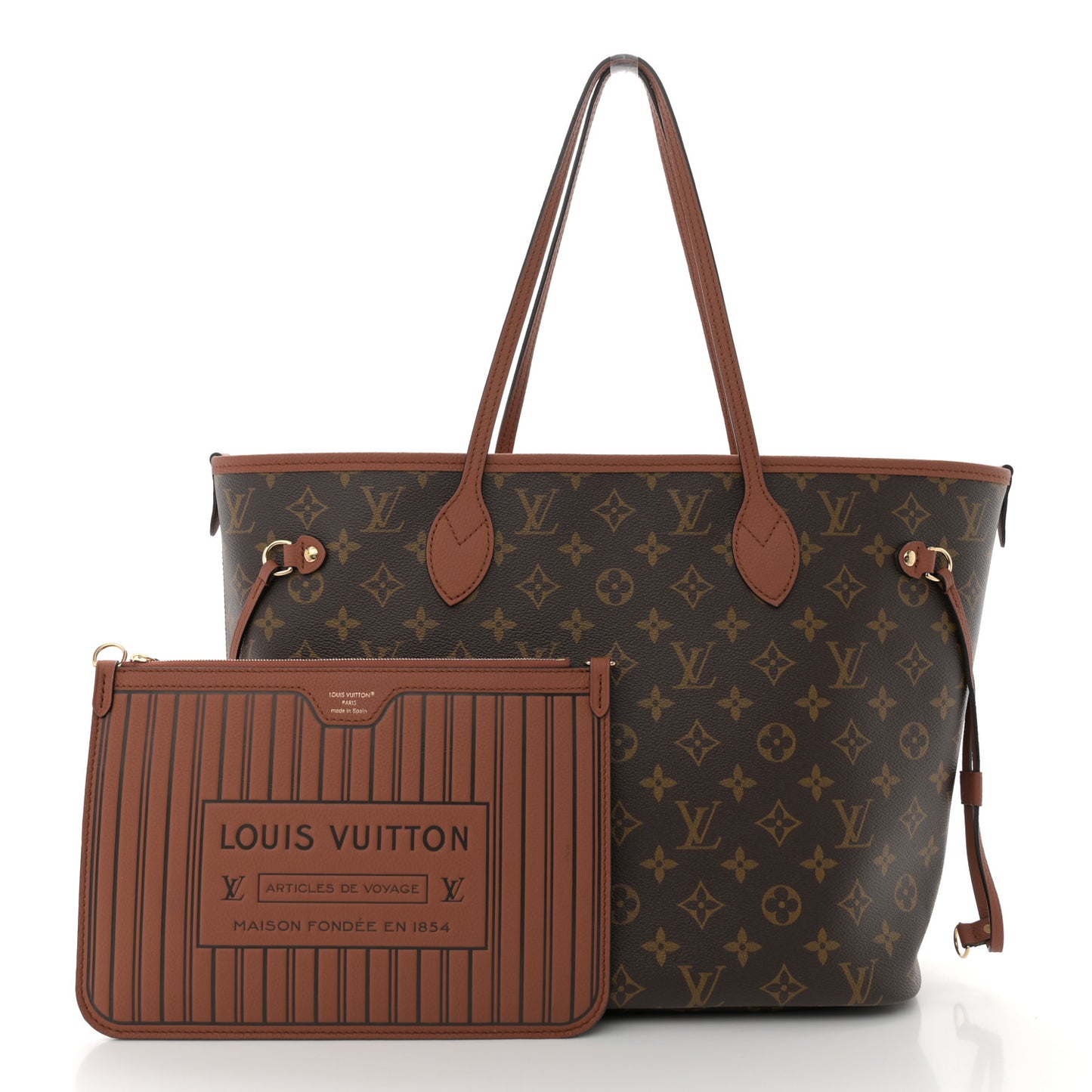 Monogram Calfskin Neo Neverfull Inside Out MM Tan