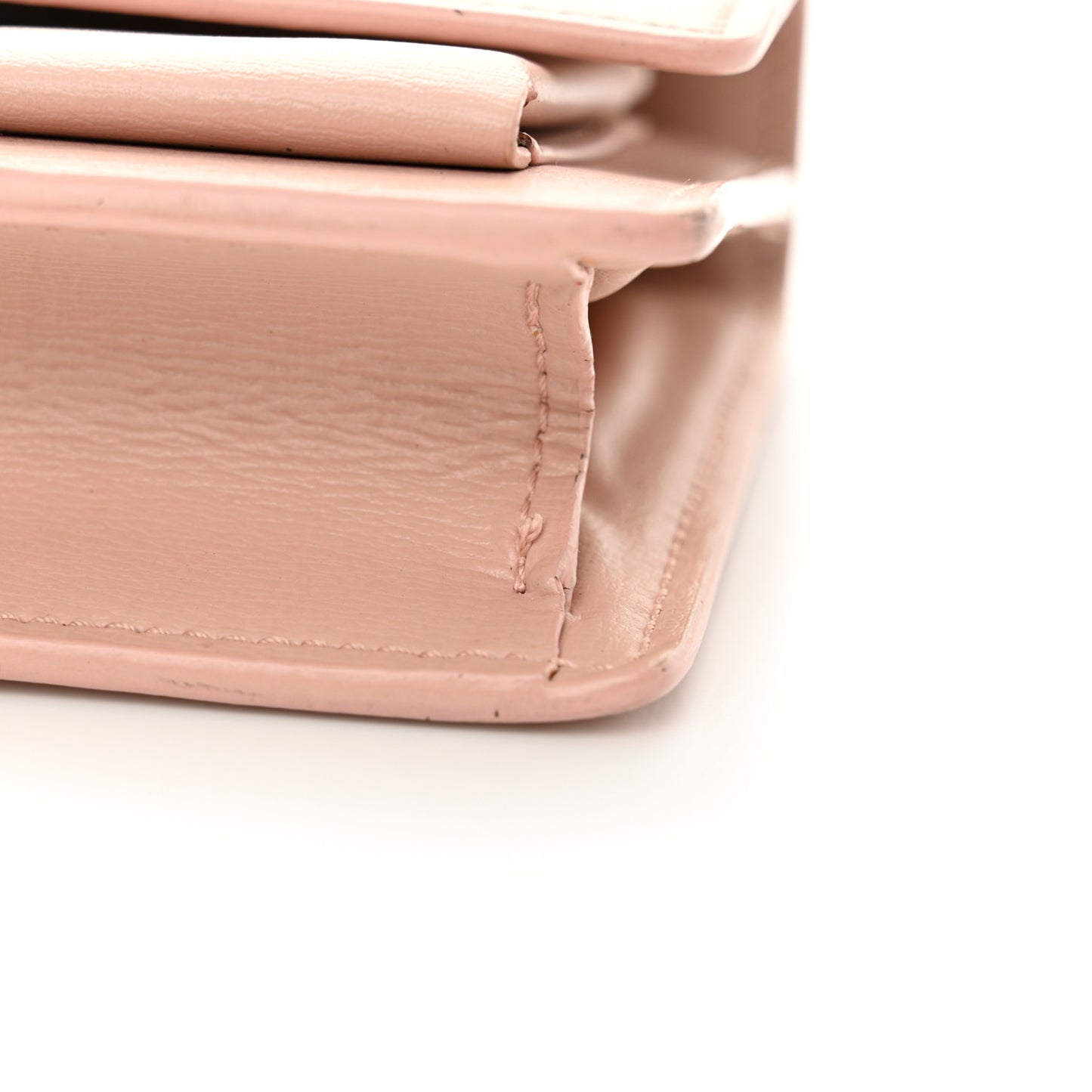 Calfskin Monogram Sunset Chain Wallet Light Pink