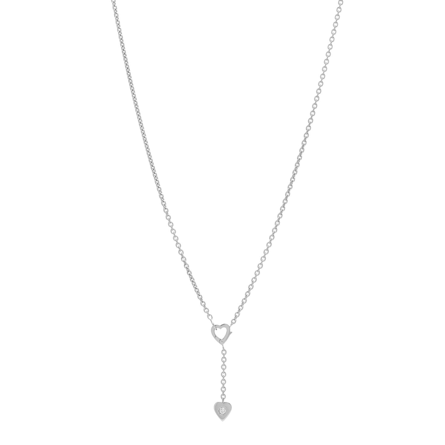 18K White Gold Diamond Mon Amour Lariat Necklace