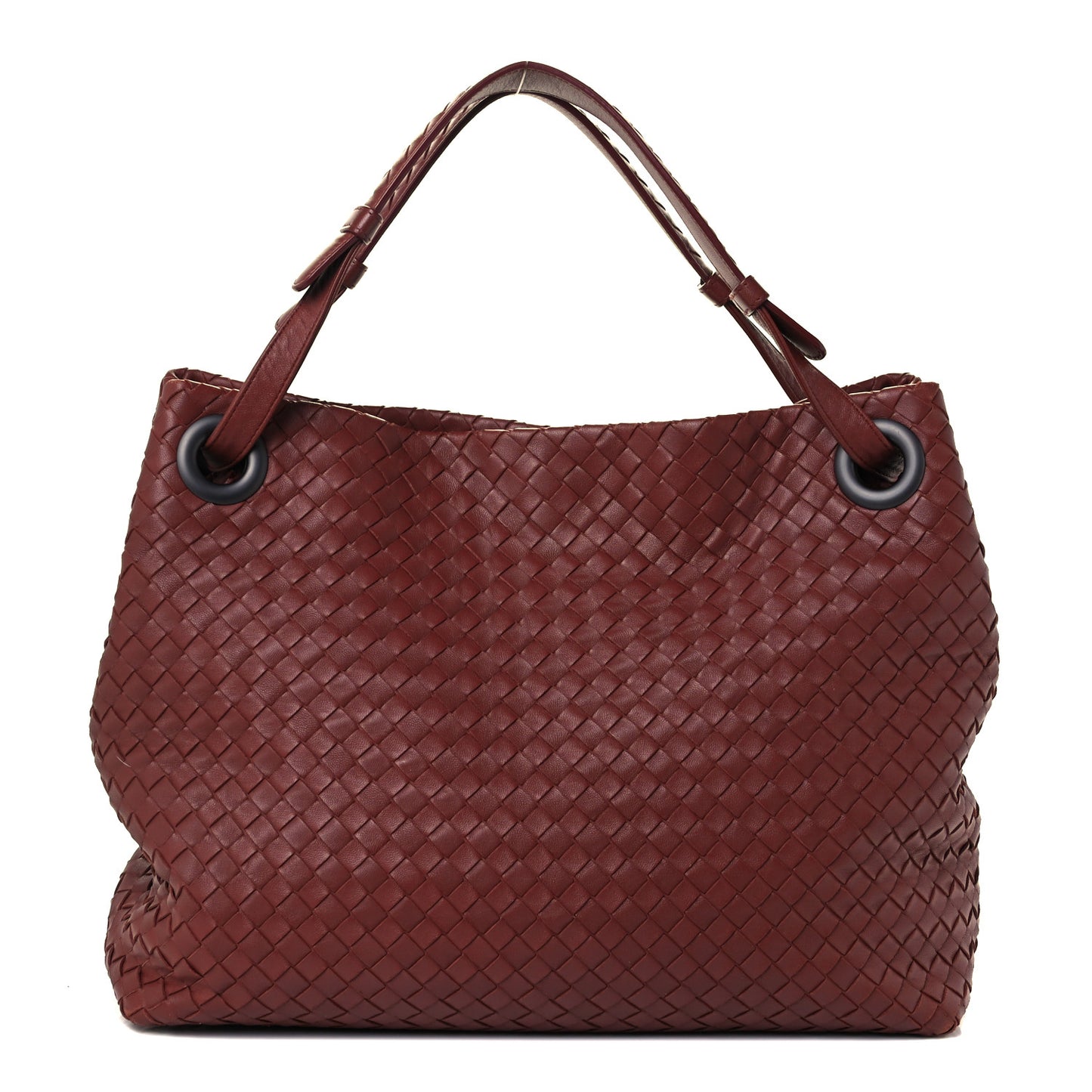 Nappa Intrecciato Medium Garda Bag Rust