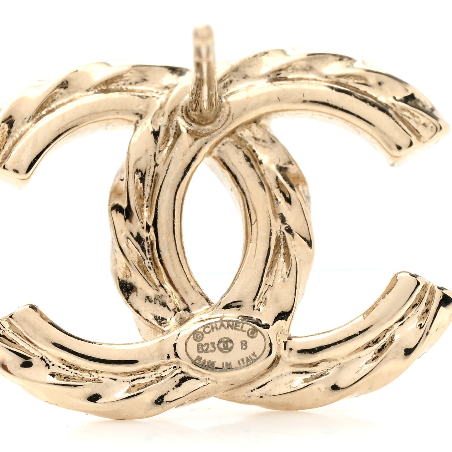 Crystal Timeless CC Earrings Light Gold