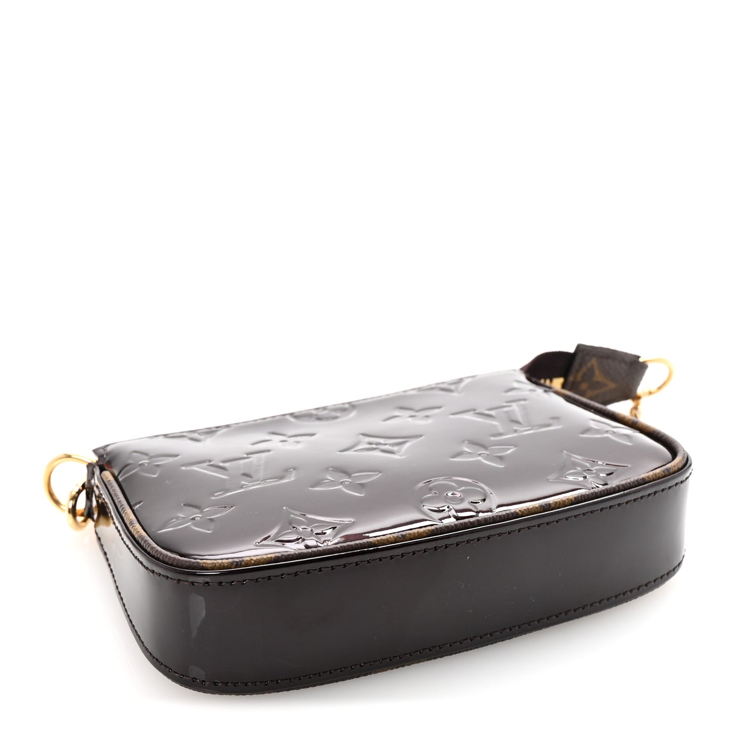 Vernis Monogram Mini Pochette Accessories Amarante