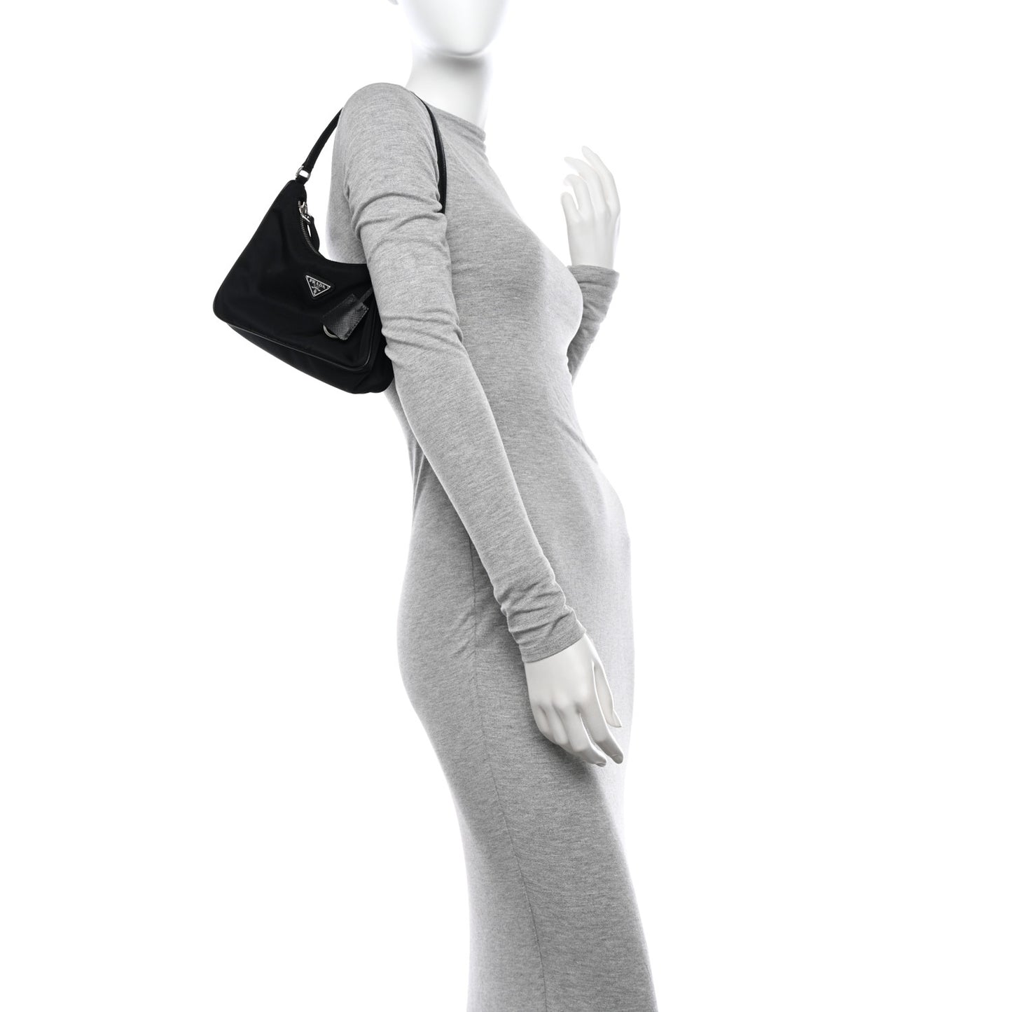 Tessuto Nylon Saffiano Mini Re-Edition 2005 Bag Black