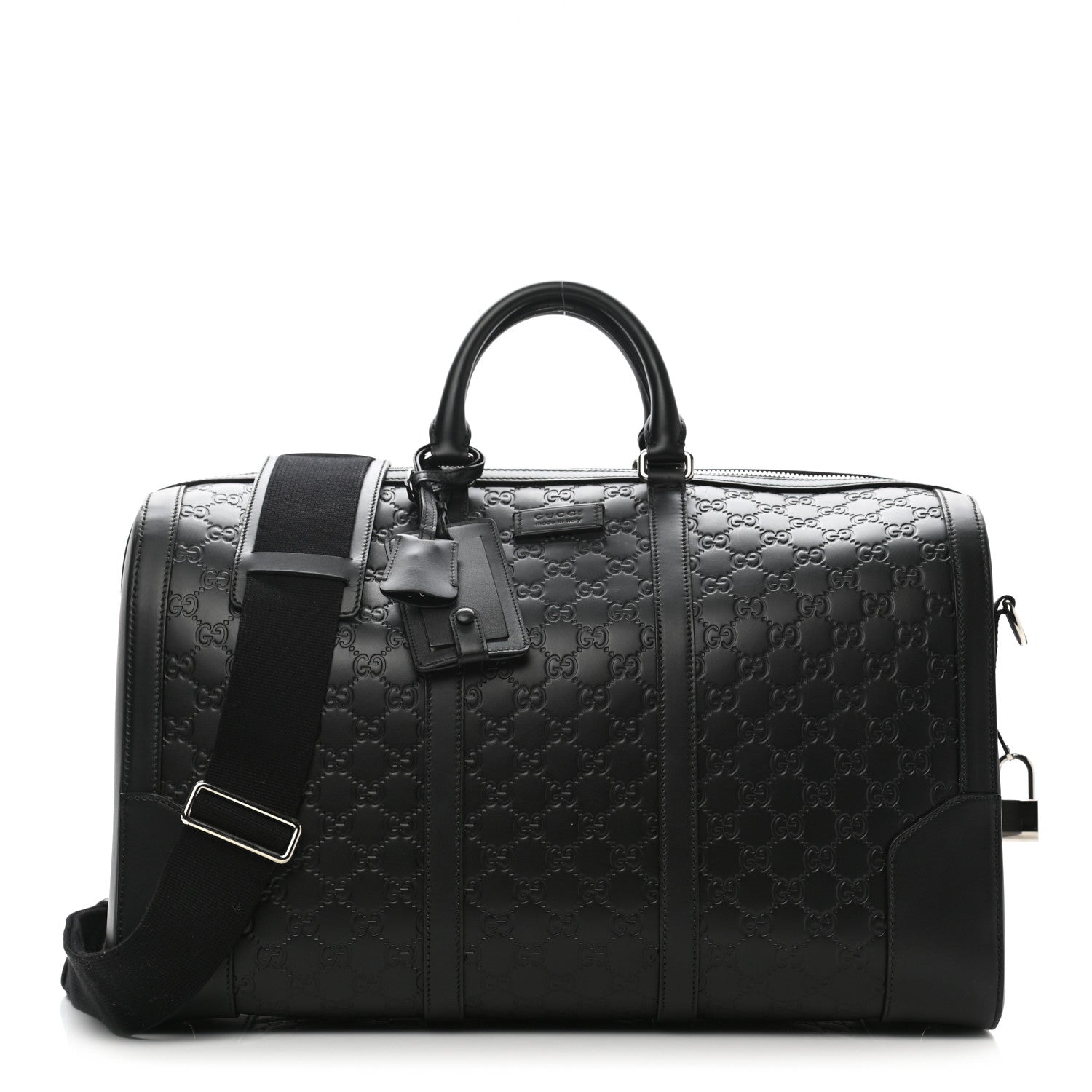 Gucci Guccissima Signature Medium Duffle Black 1 of 9