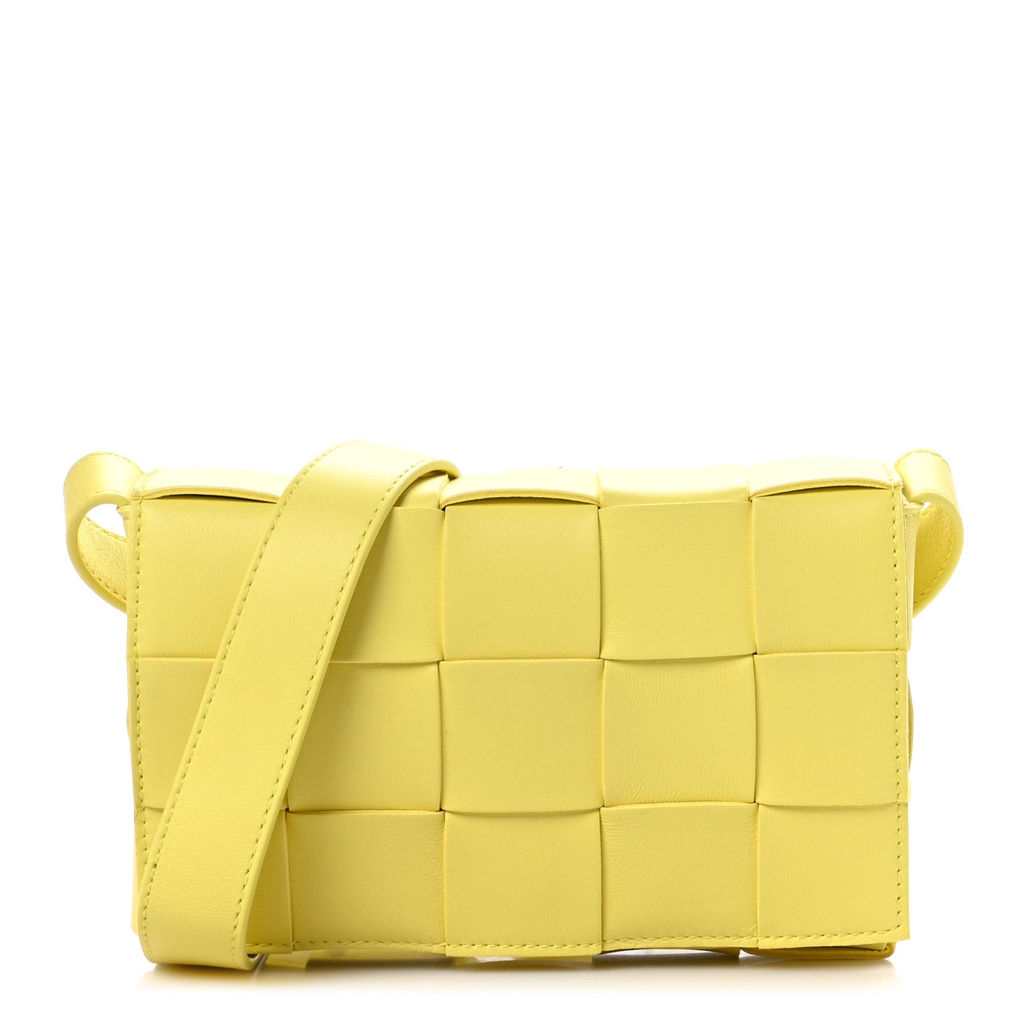 Lambskin Maxi Intreccio Small Cassette Crossbody Bag Sherbert